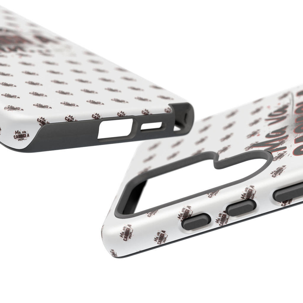Tough Case — “Ma va cacaci a min...” Italian Phrase Phone Case with Pattern