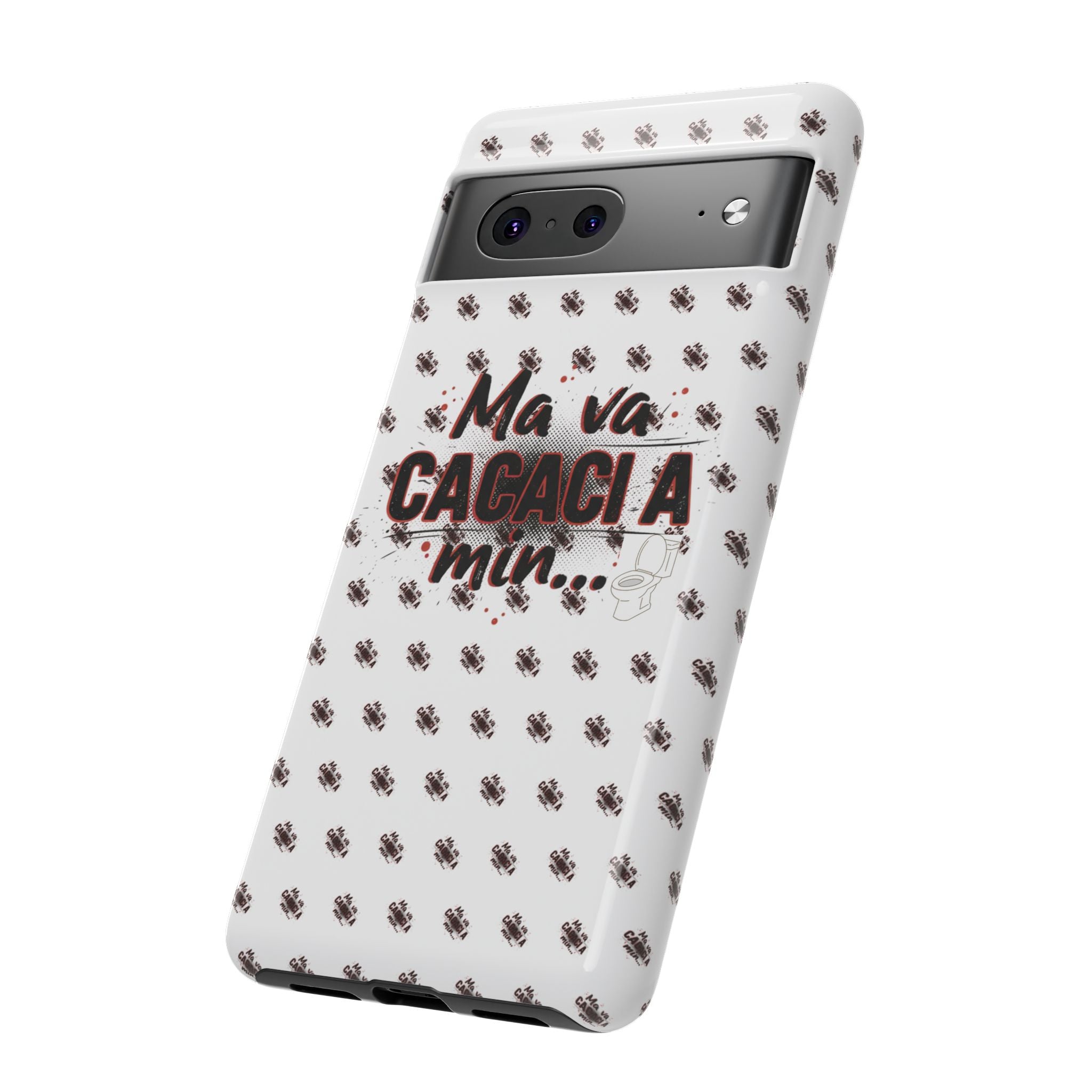 Tough Case — “Ma va cacaci a min...” Italian Phrase Phone Case with Pattern