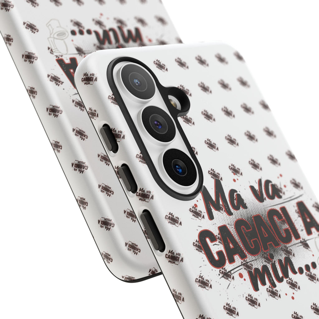 Tough Case — “Ma va cacaci a min...” Italian Phrase Phone Case with Pattern