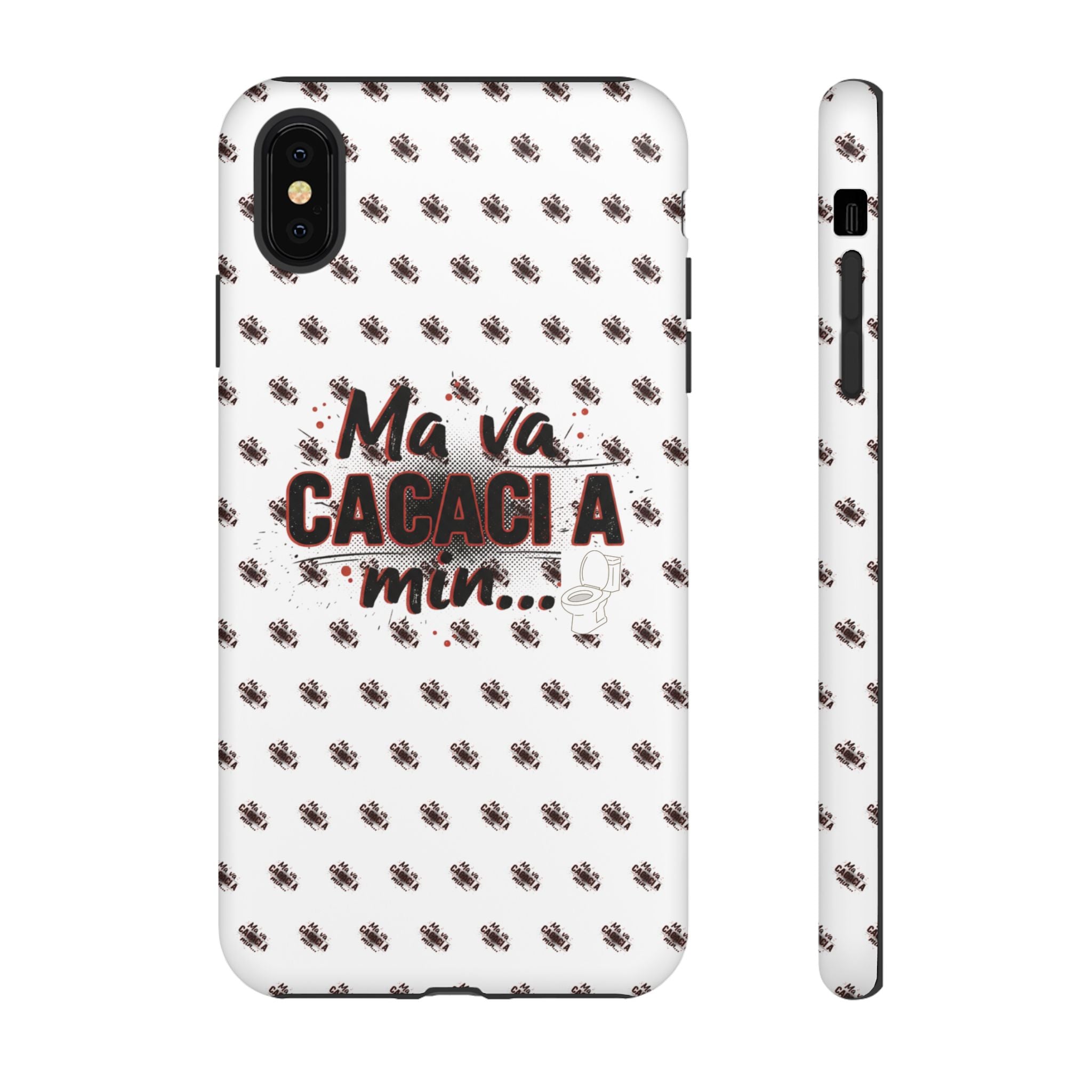 Tough Case — “Ma va cacaci a min...” Italian Phrase Phone Case with Pattern