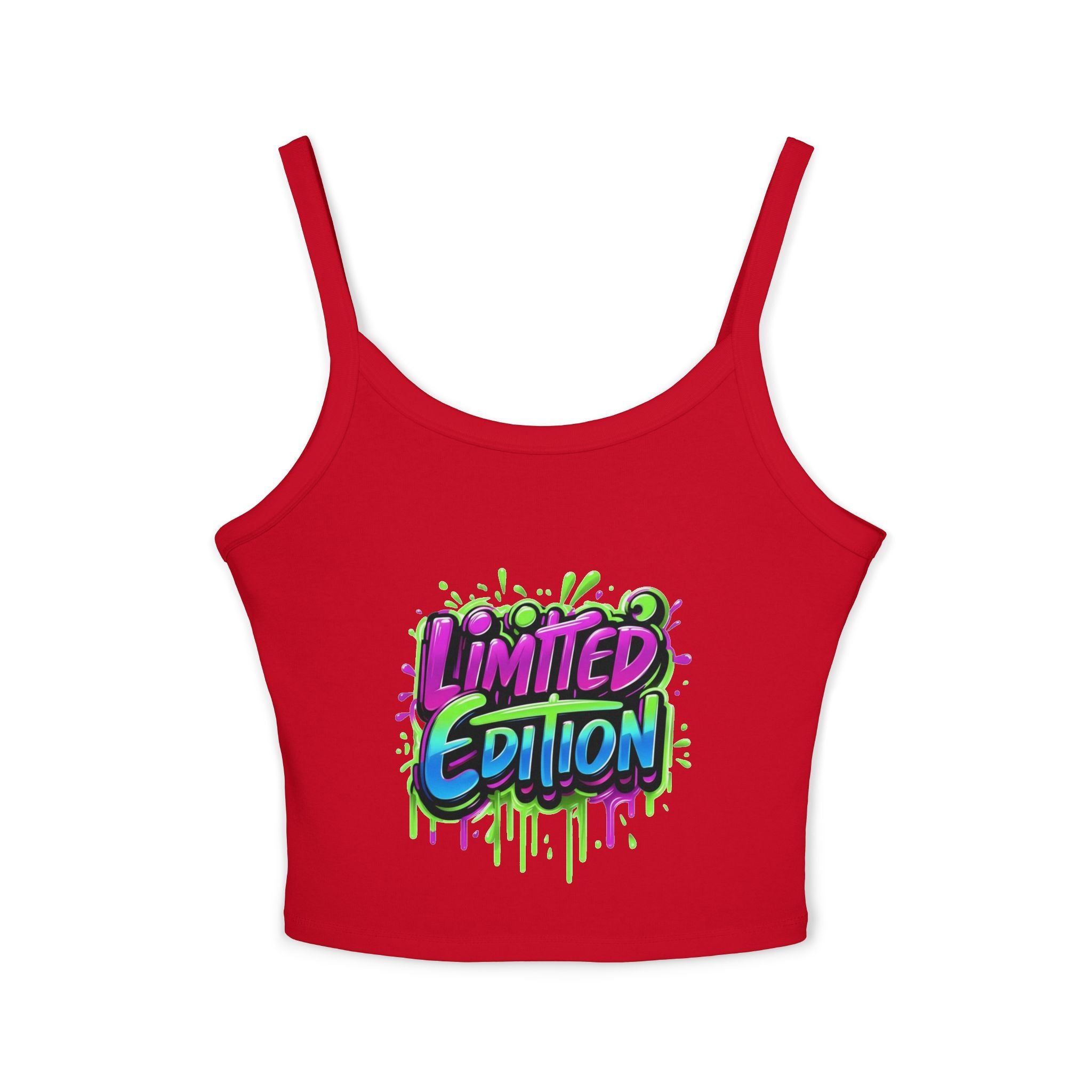 Limited Edition Crop Tank Top — Women's Spaghetti Strap Graphic