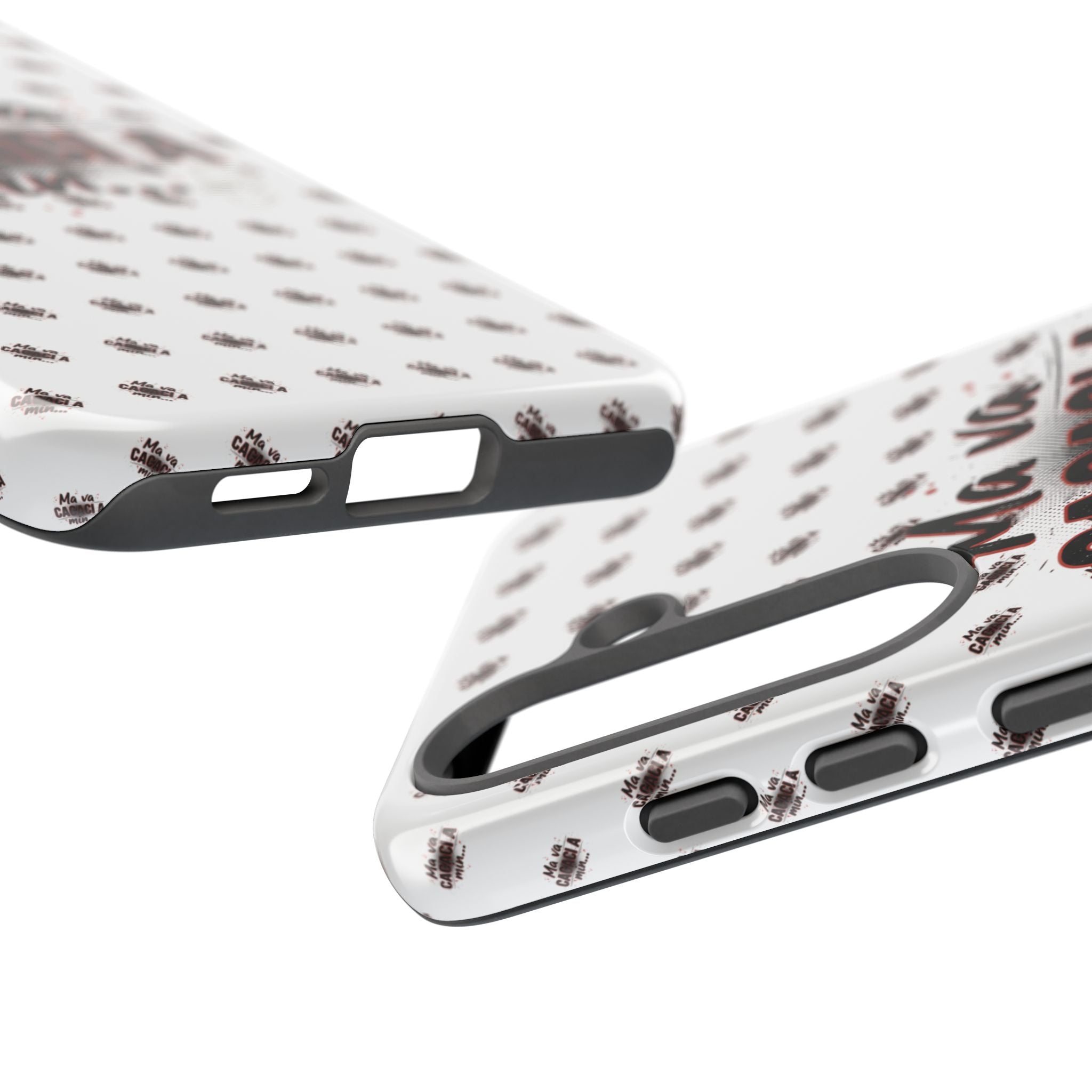 Tough Case — “Ma va cacaci a min...” Italian Phrase Phone Case with Pattern