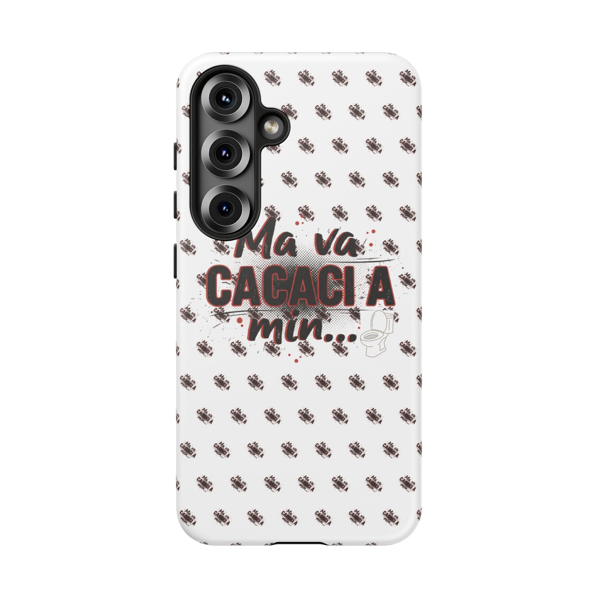 Tough Case — “Ma va cacaci a min...” Italian Phrase Phone Case with Pattern