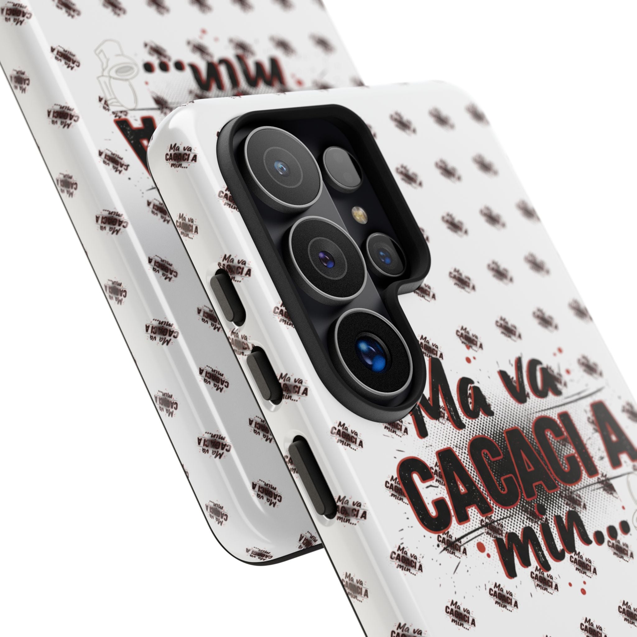 Tough Case — “Ma va cacaci a min...” Italian Phrase Phone Case with Pattern