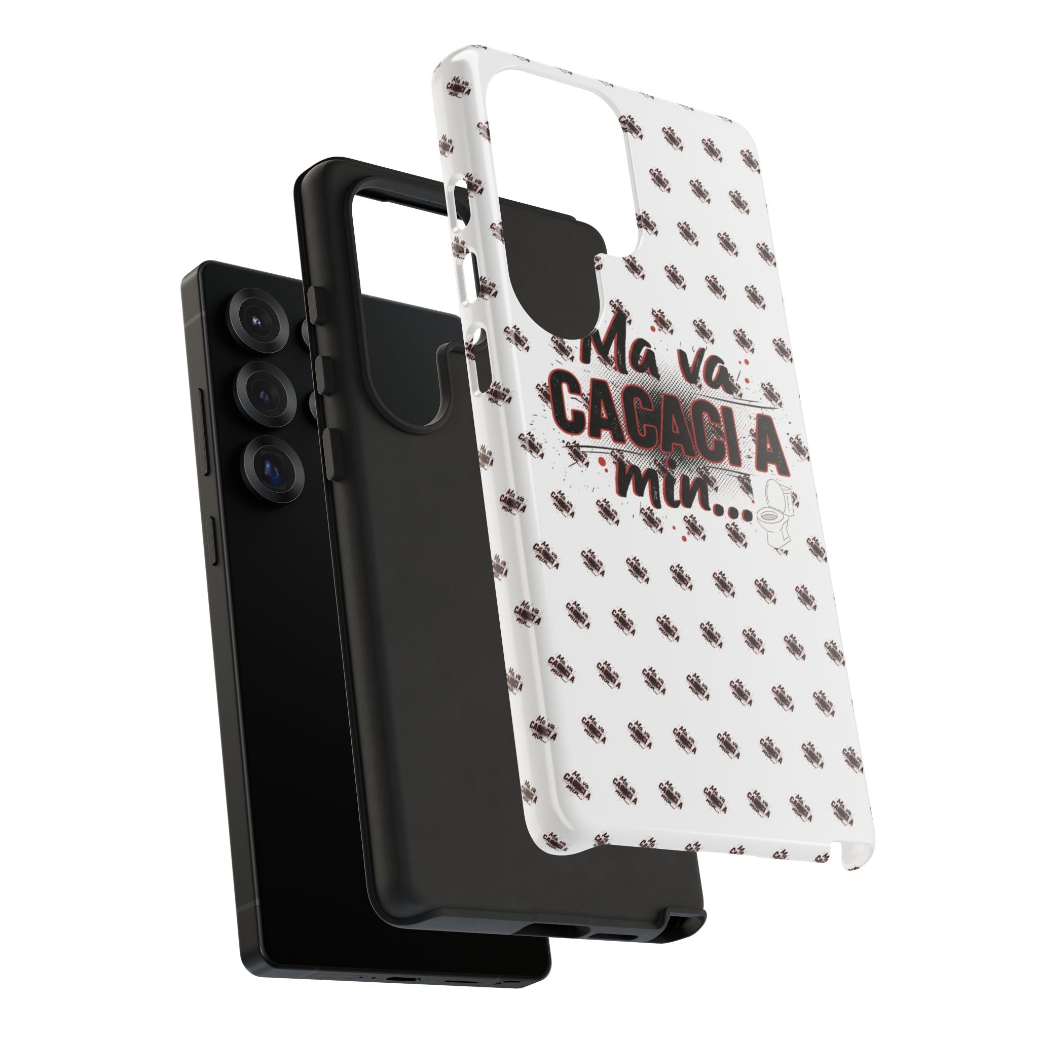 Tough Case — “Ma va cacaci a min...” Italian Phrase Phone Case with Pattern