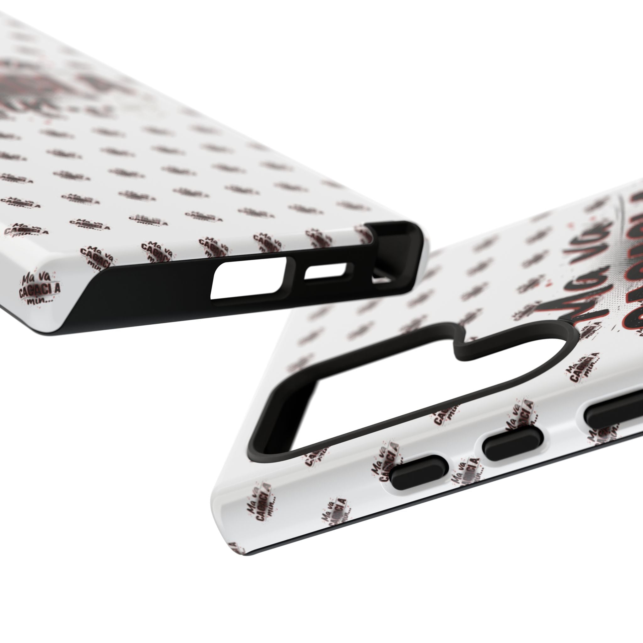 Tough Case — “Ma va cacaci a min...” Italian Phrase Phone Case with Pattern