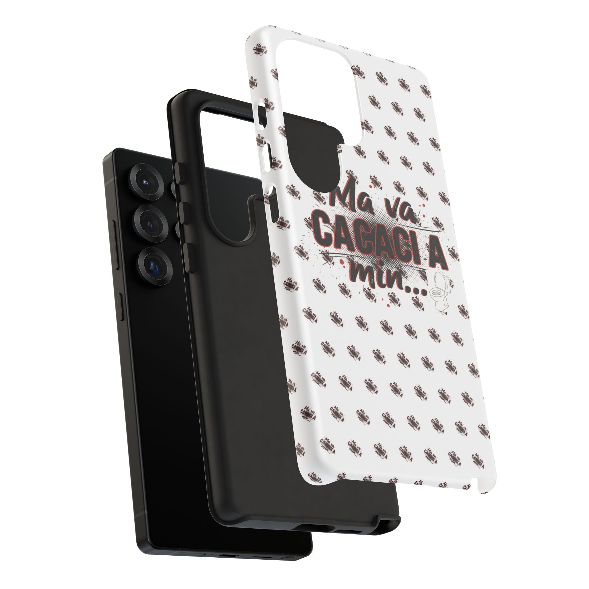 Tough Case — “Ma va cacaci a min...” Italian Phrase Phone Case with Pattern
