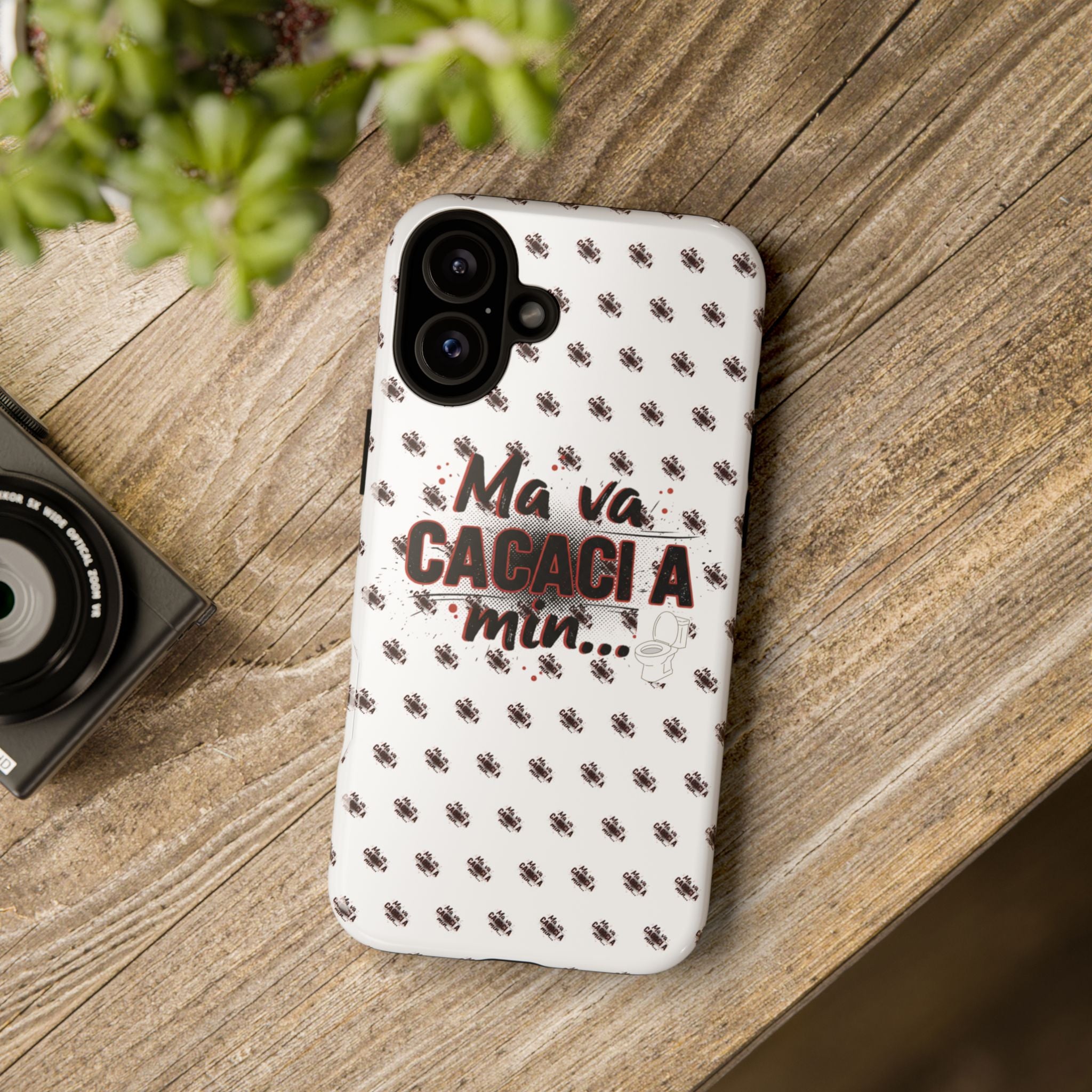 Tough Case — “Ma va cacaci a min...” Italian Phrase Phone Case with Pattern