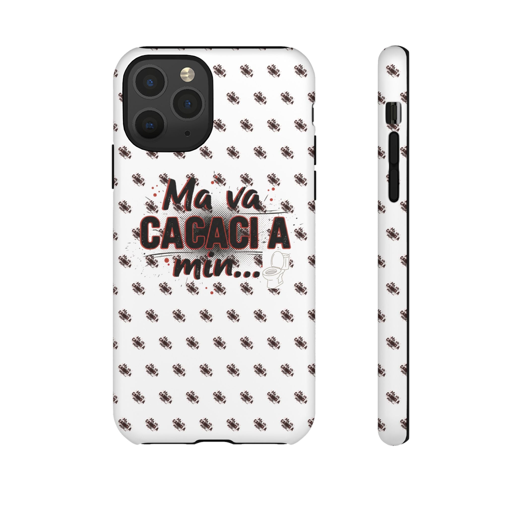 Tough Case — “Ma va cacaci a min...” Italian Phrase Phone Case with Pattern