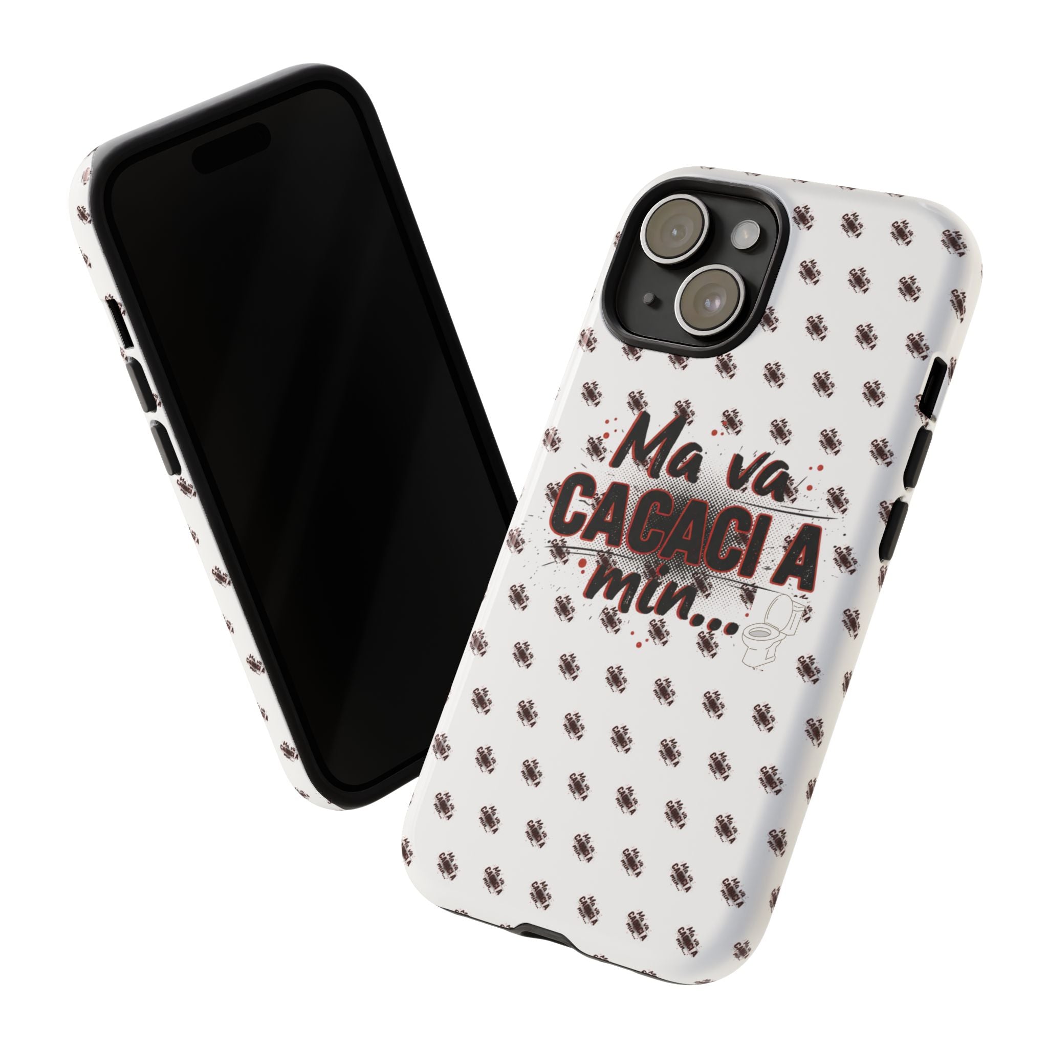 Tough Case — “Ma va cacaci a min...” Italian Phrase Phone Case with Pattern