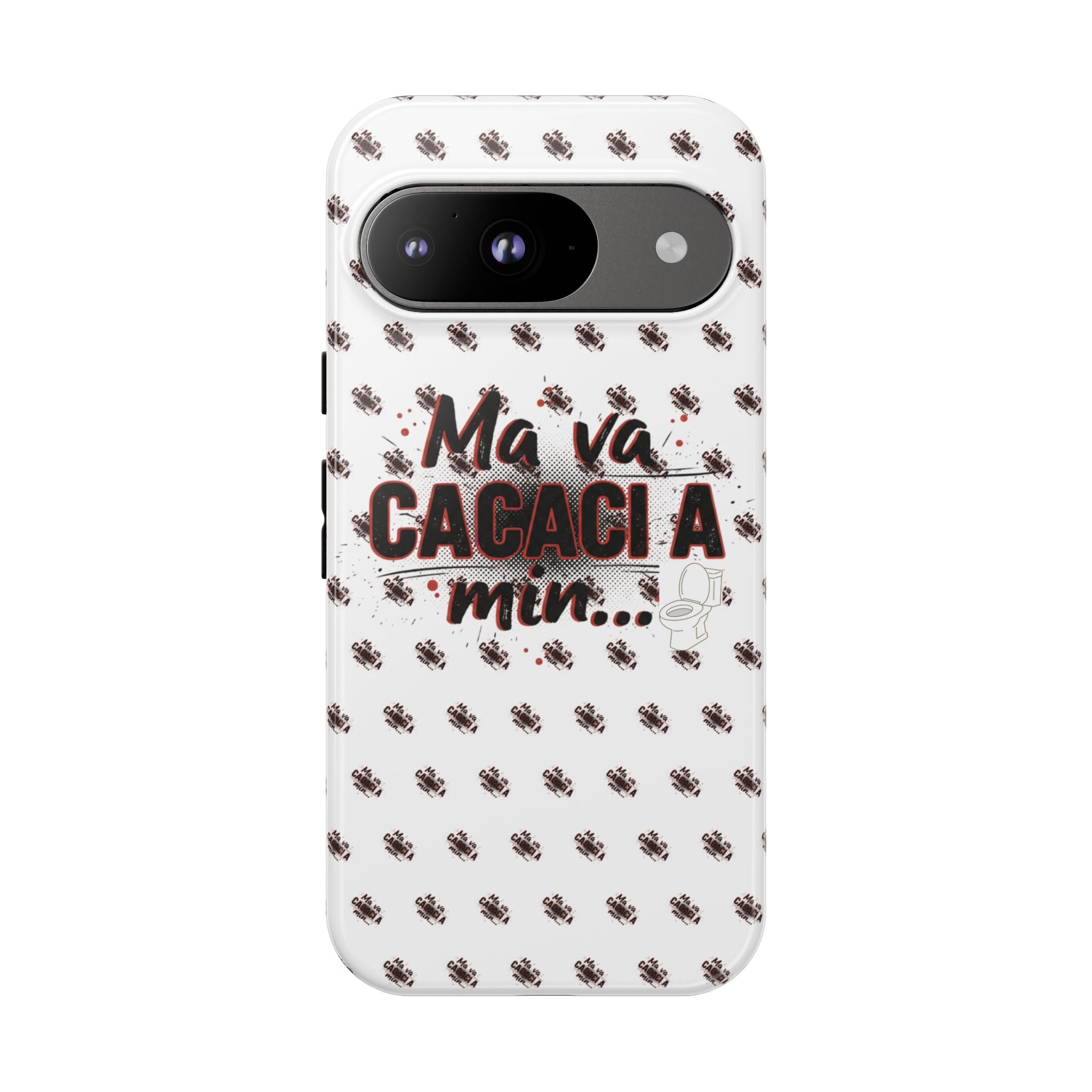 Tough Case — “Ma va cacaci a min...” Italian Phrase Phone Case with Pattern