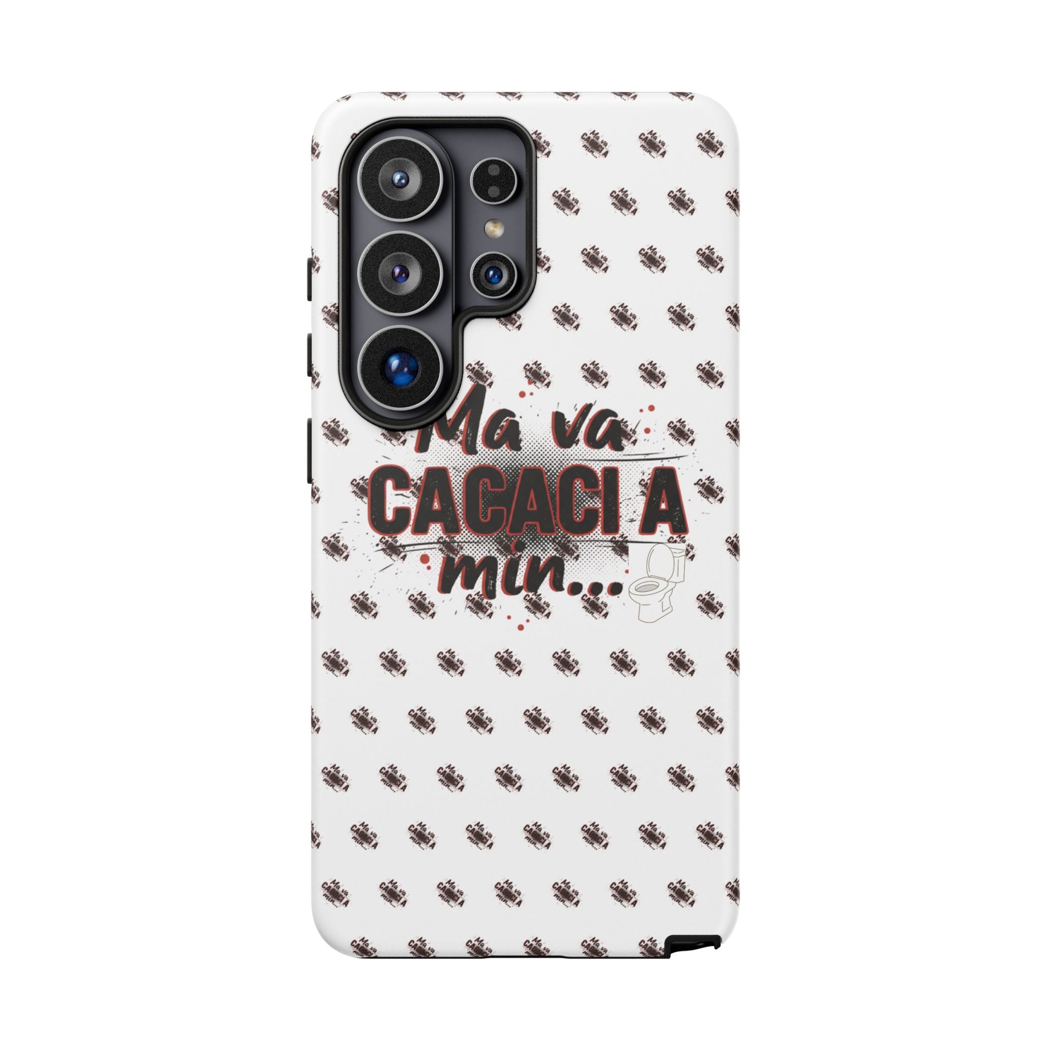 Tough Case — “Ma va cacaci a min...” Italian Phrase Phone Case with Pattern