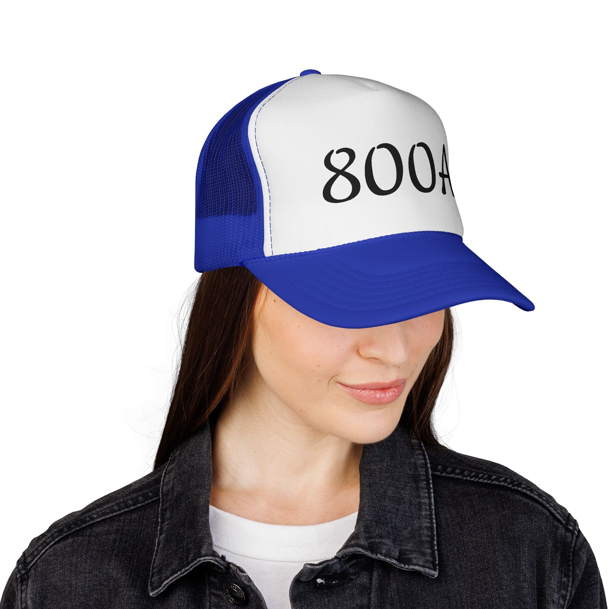 800A Trucker Cap — Vintage Script Mesh Hat