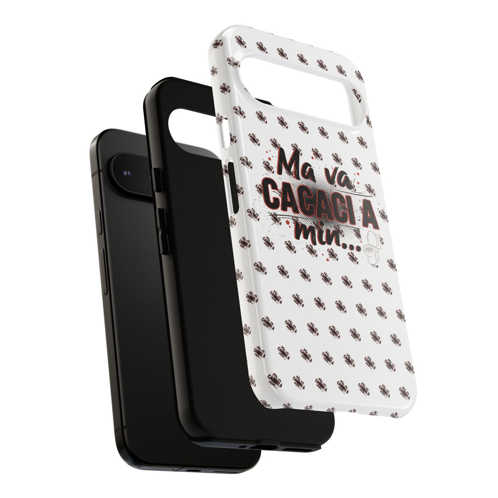 Tough Case — “Ma va cacaci a min...” Italian Phrase Phone Case with Pattern