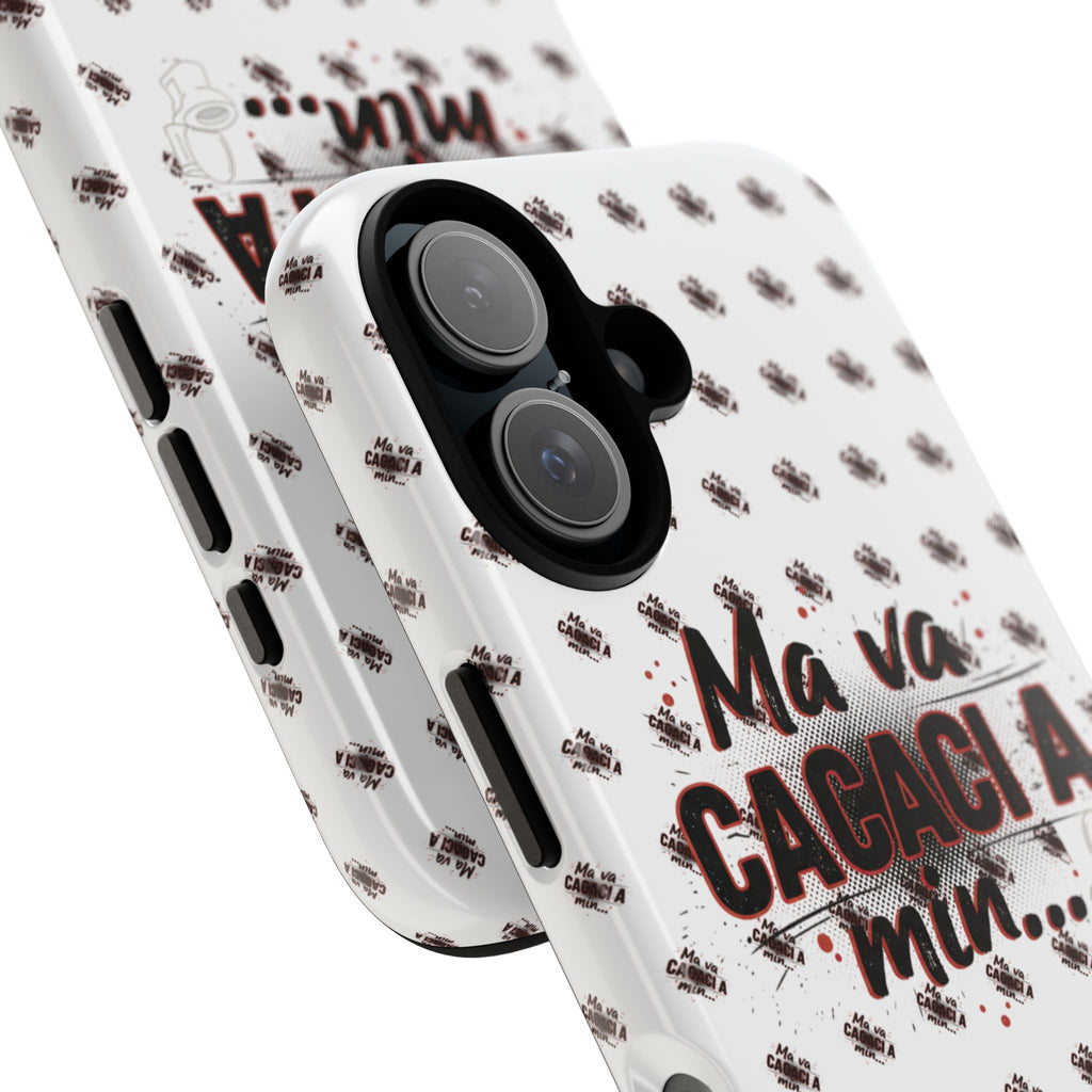Tough Case — “Ma va cacaci a min...” Italian Phrase Phone Case with Pattern