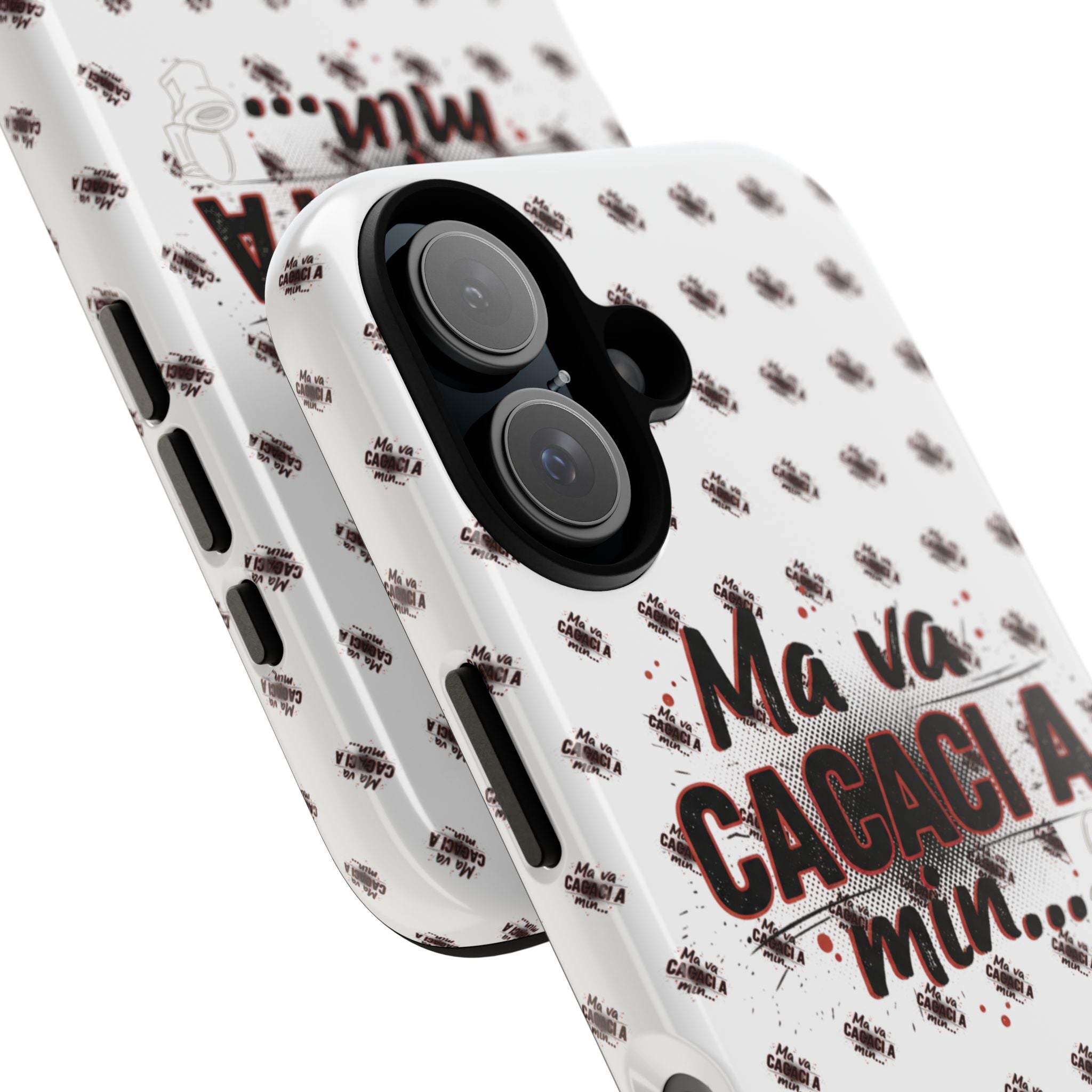 Tough Case — “Ma va cacaci a min...” Italian Phrase Phone Case with Pattern