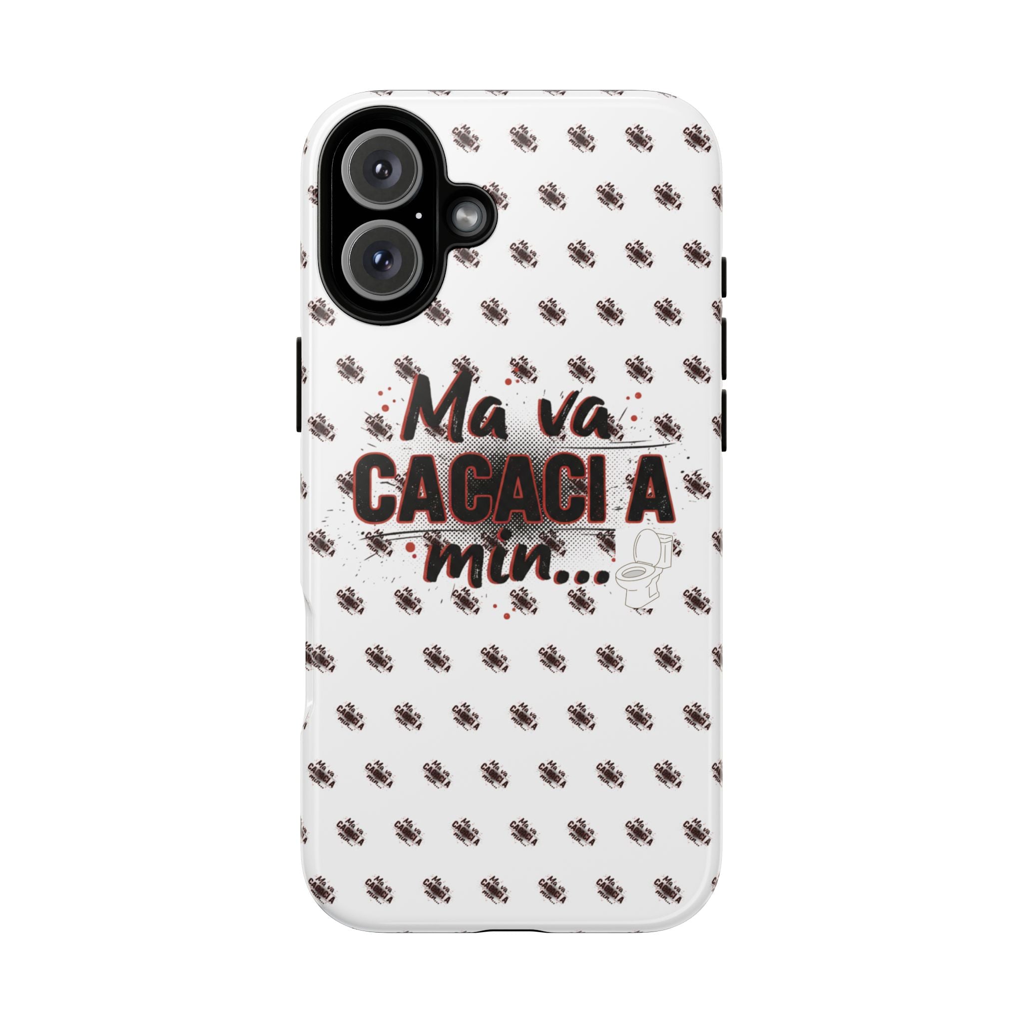 Tough Case — “Ma va cacaci a min...” Italian Phrase Phone Case with Pattern