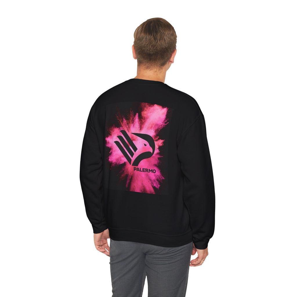 Eterno Rosanero Crewneck Sweatshirt — Palermo Pink Eagle Graphic