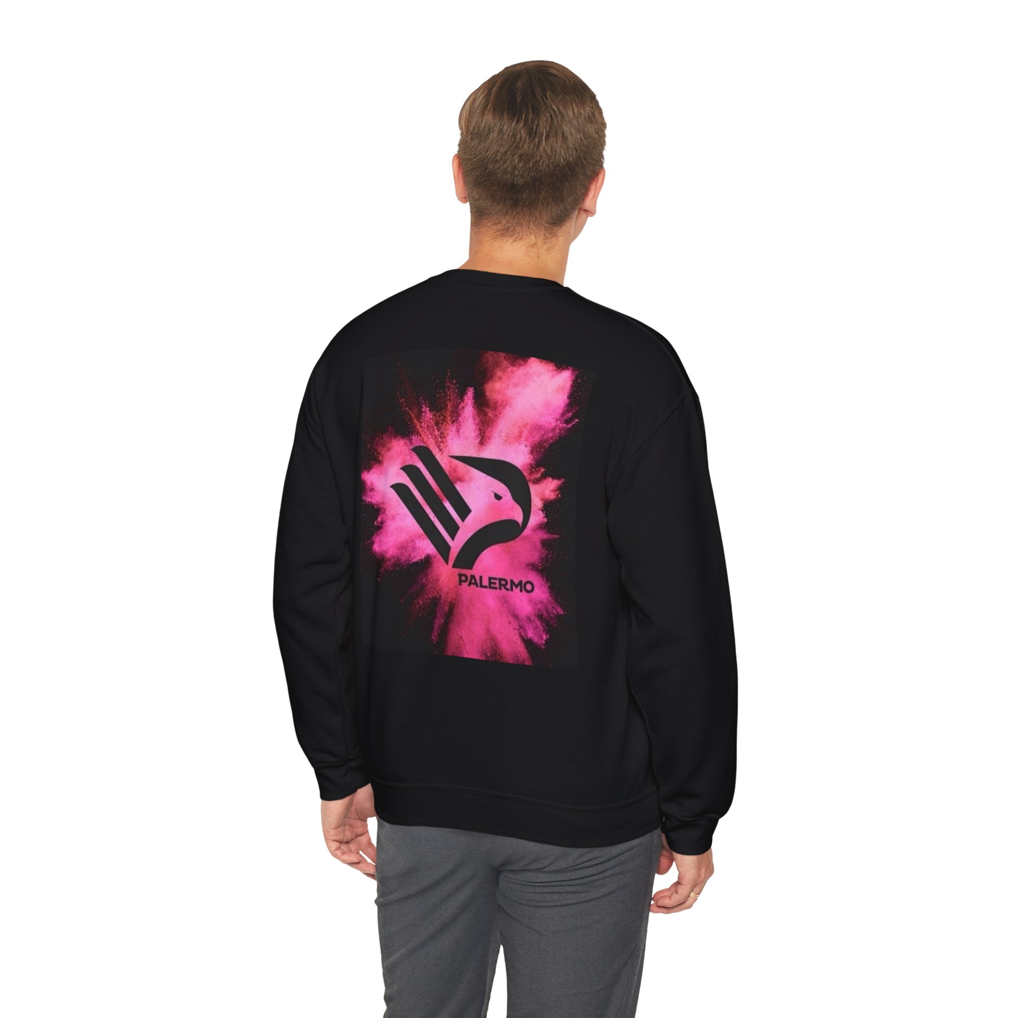 Eterno Rosanero Crewneck Sweatshirt — Palermo Pink Eagle Graphic