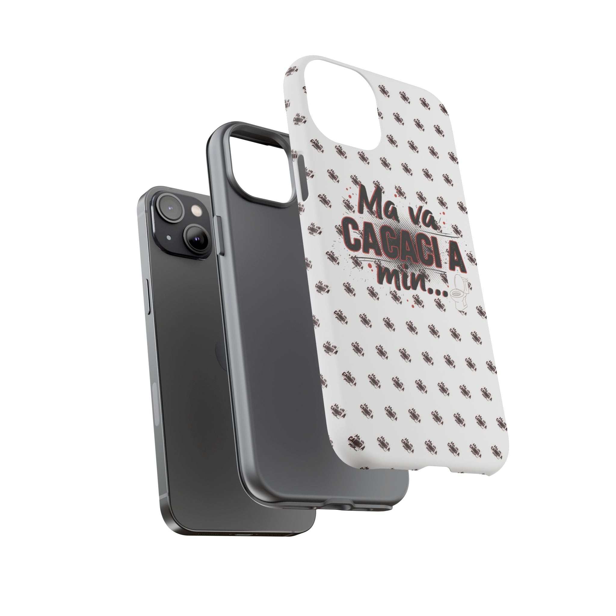 Tough Case — “Ma va cacaci a min...” Italian Phrase Phone Case with Pattern