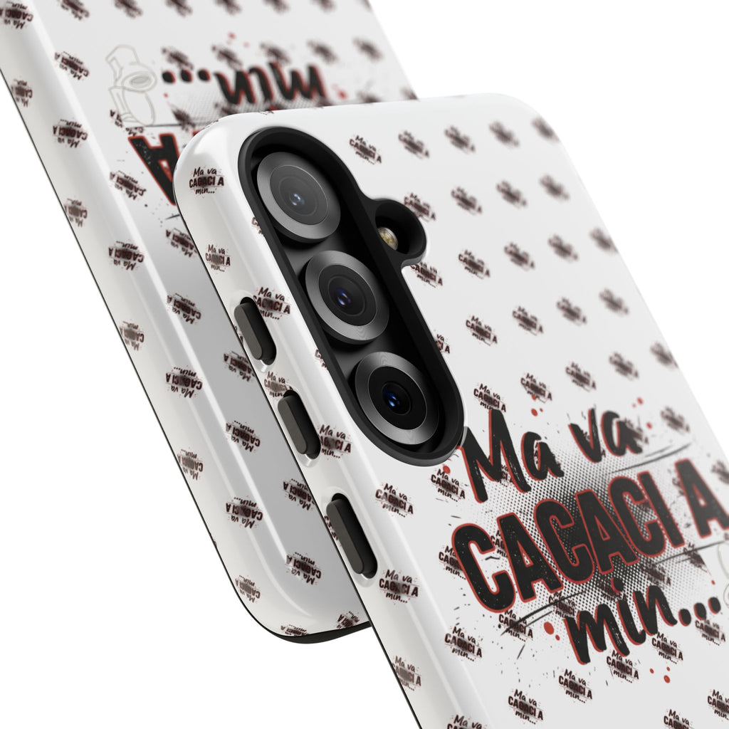 Tough Case — “Ma va cacaci a min...” Italian Phrase Phone Case with Pattern