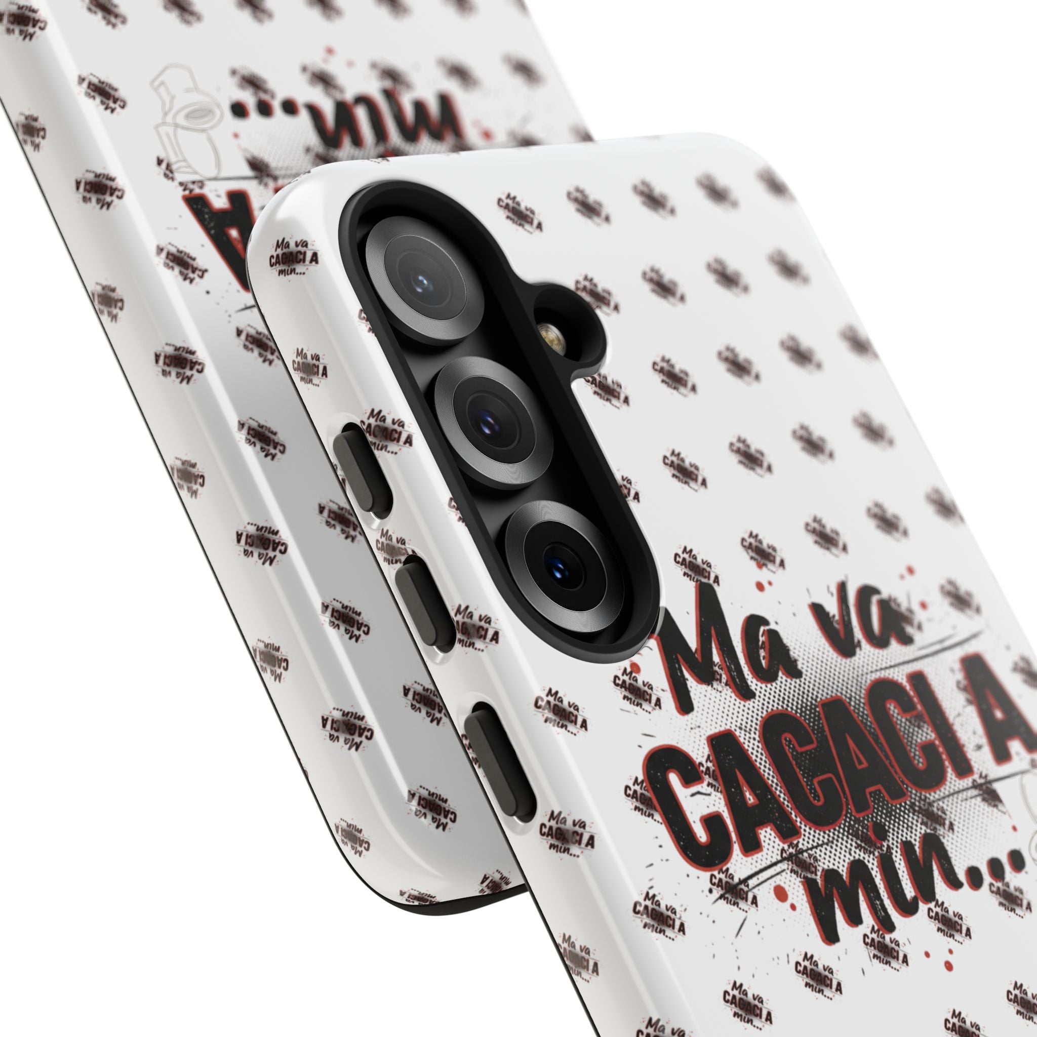 Tough Case — “Ma va cacaci a min...” Italian Phrase Phone Case with Pattern