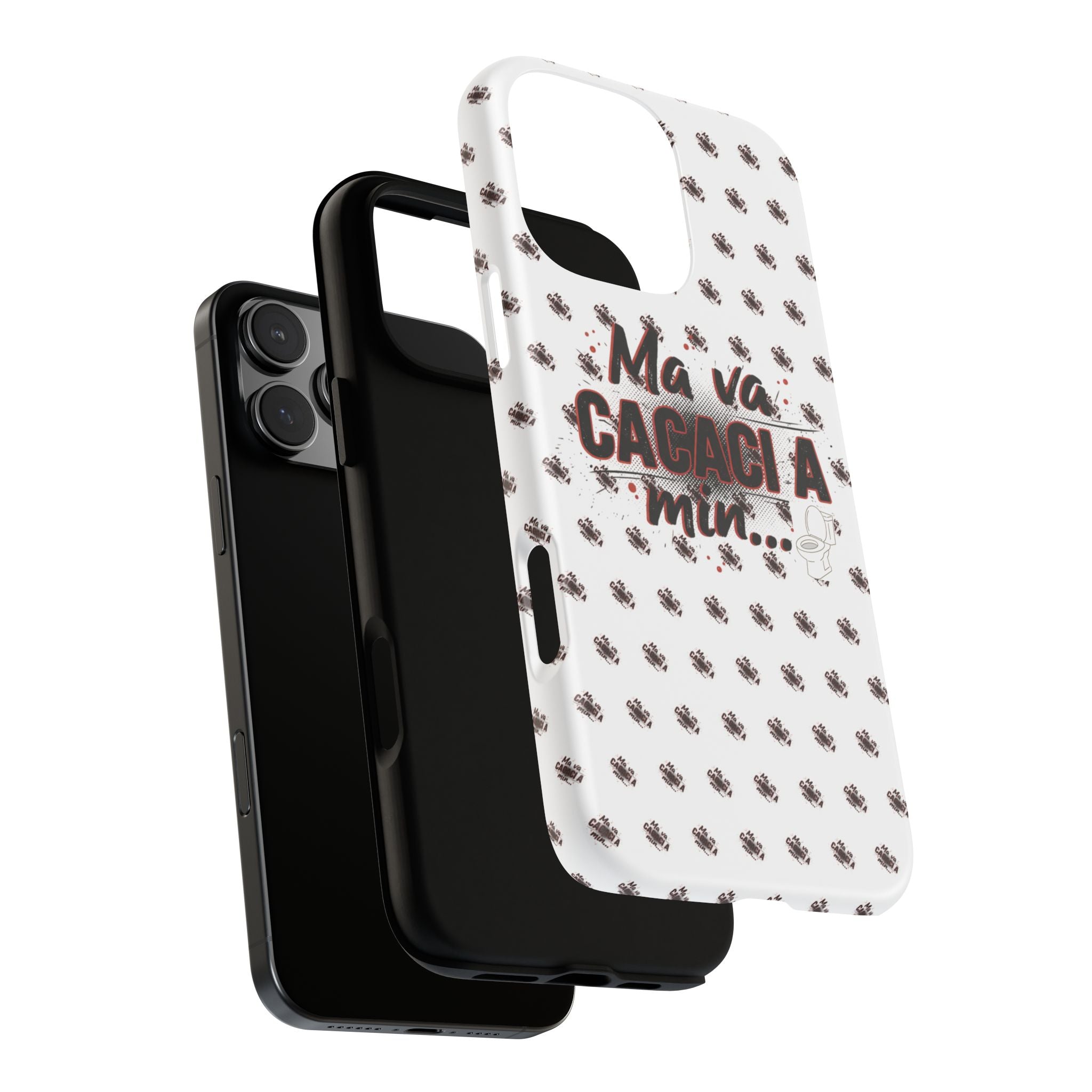 Tough Case — “Ma va cacaci a min...” Italian Phrase Phone Case with Pattern