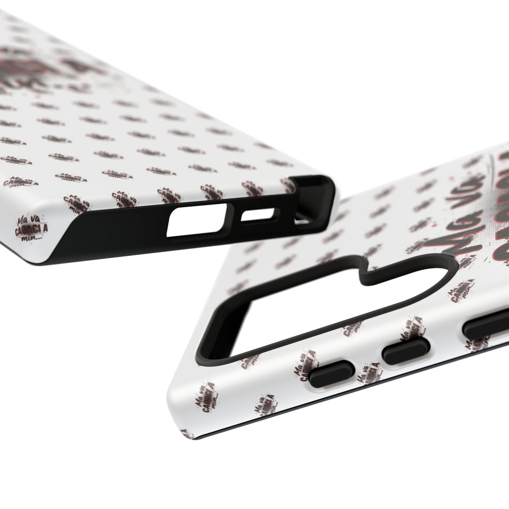 Tough Case — “Ma va cacaci a min...” Italian Phrase Phone Case with Pattern