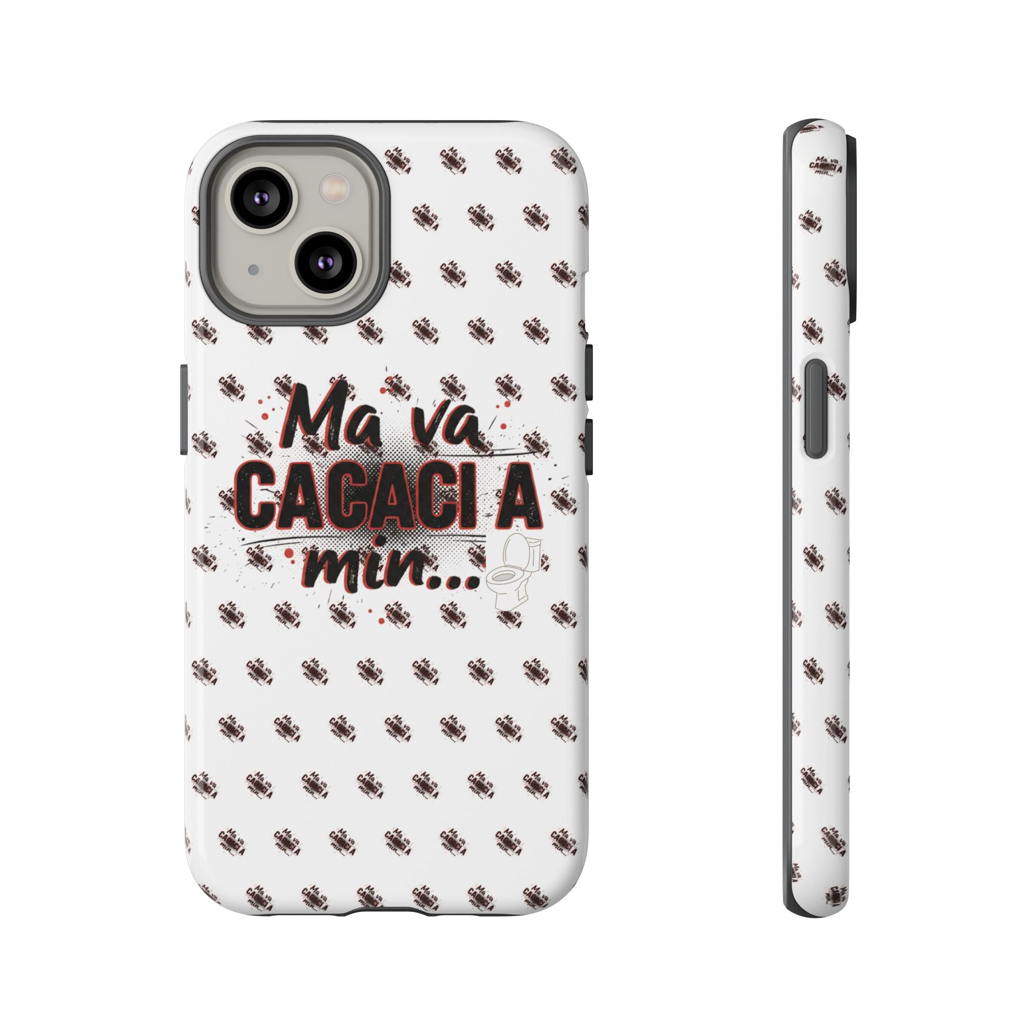 Tough Case — “Ma va cacaci a min...” Italian Phrase Phone Case with Pattern