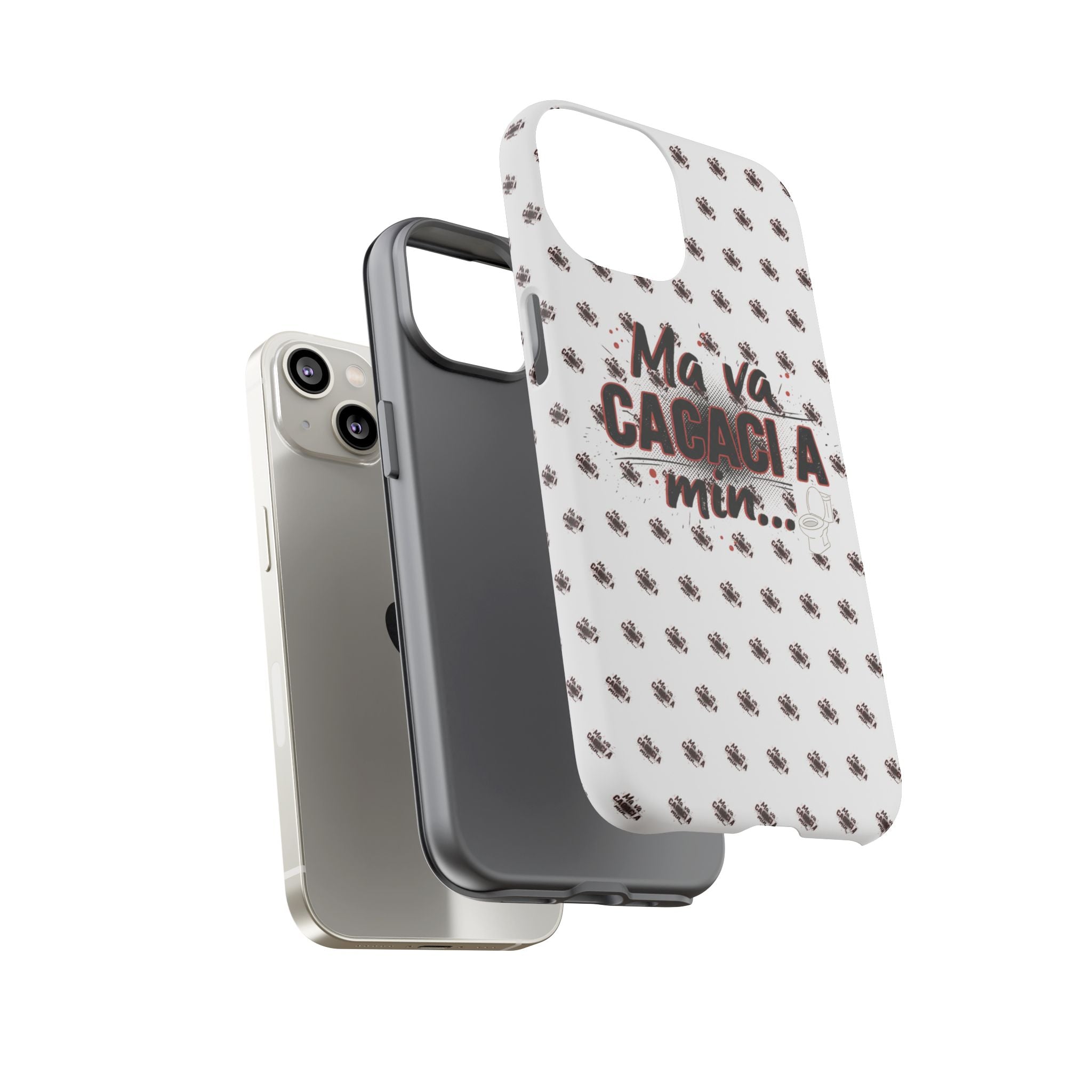 Tough Case — “Ma va cacaci a min...” Italian Phrase Phone Case with Pattern