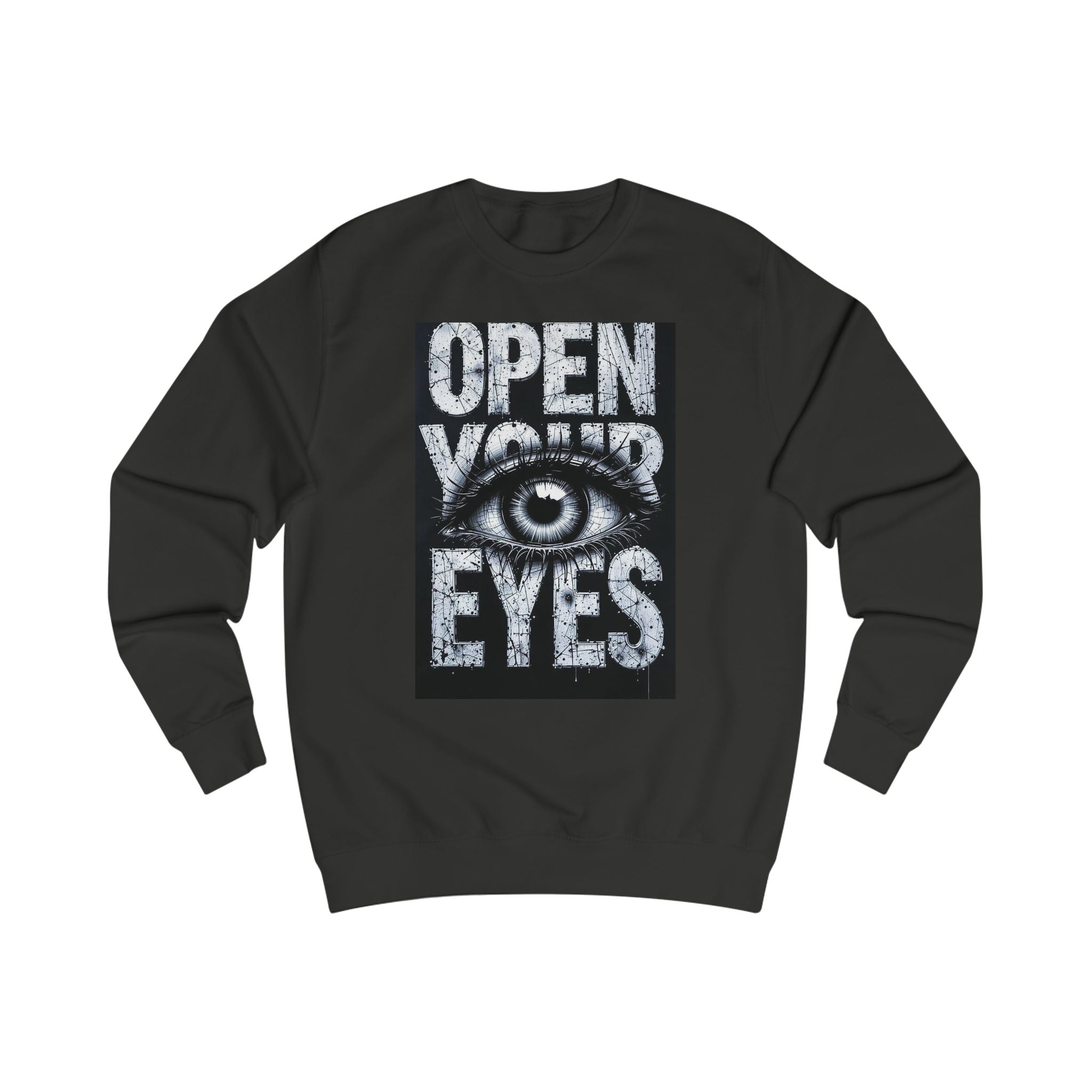 Open Your Eyes Sweatshirt – Graphic Eye Motif Crewneck