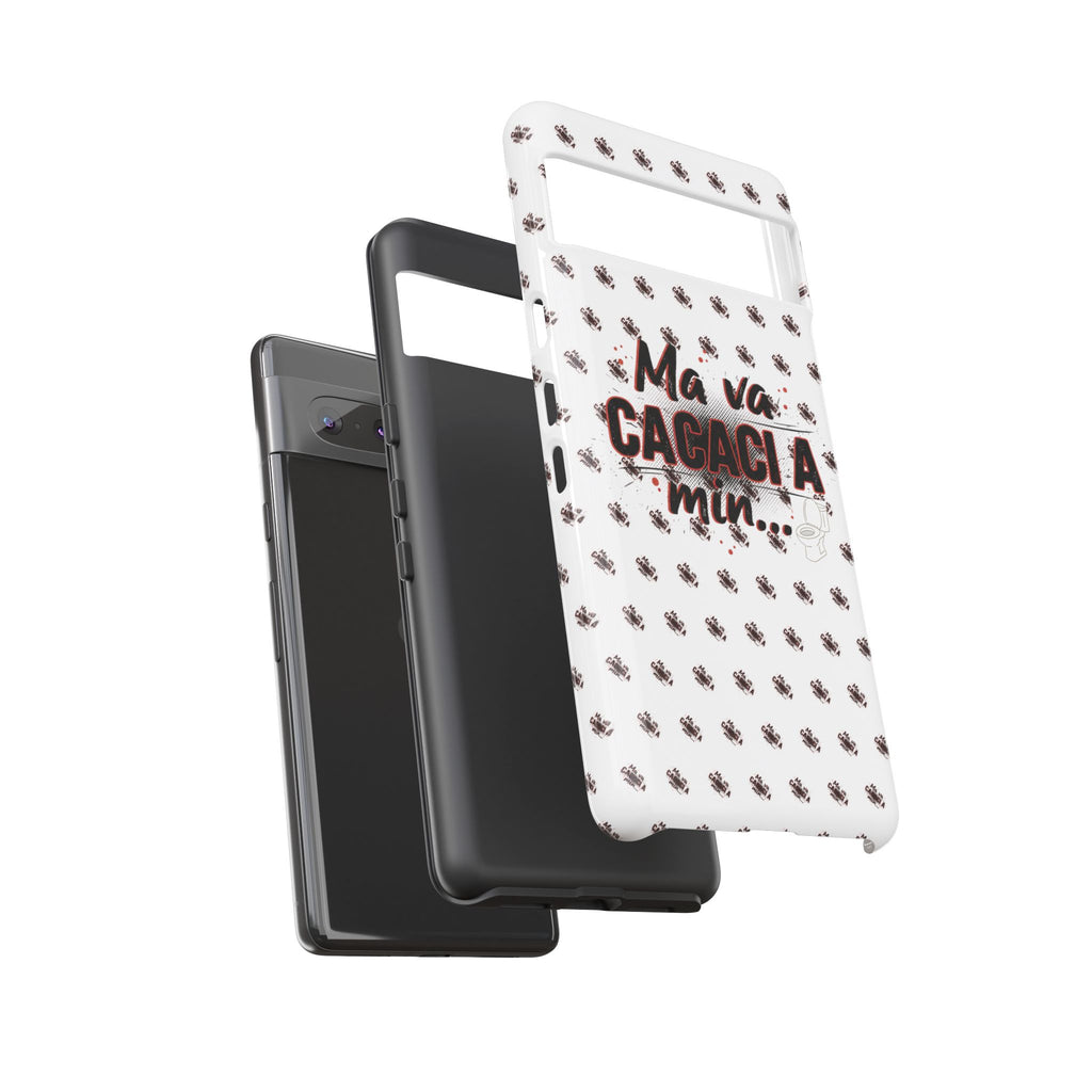 Tough Case — “Ma va cacaci a min...” Italian Phrase Phone Case with Pattern