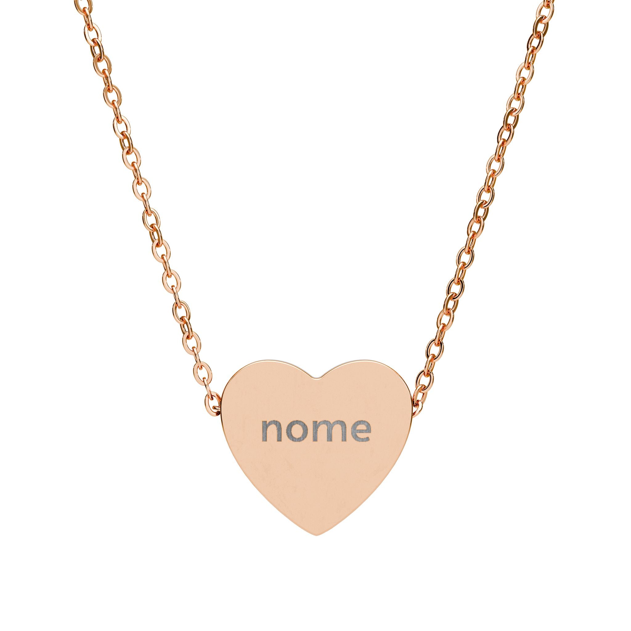 Engravable Heart Necklace — Personalized Name Pendant Necklace
