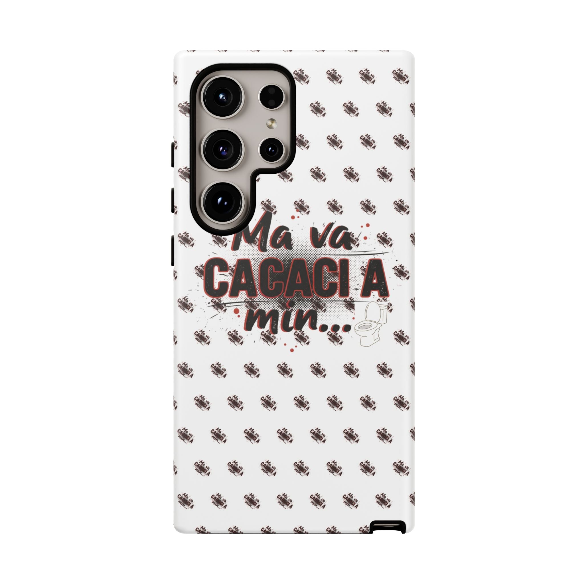 Tough Case — “Ma va cacaci a min...” Italian Phrase Phone Case with Pattern