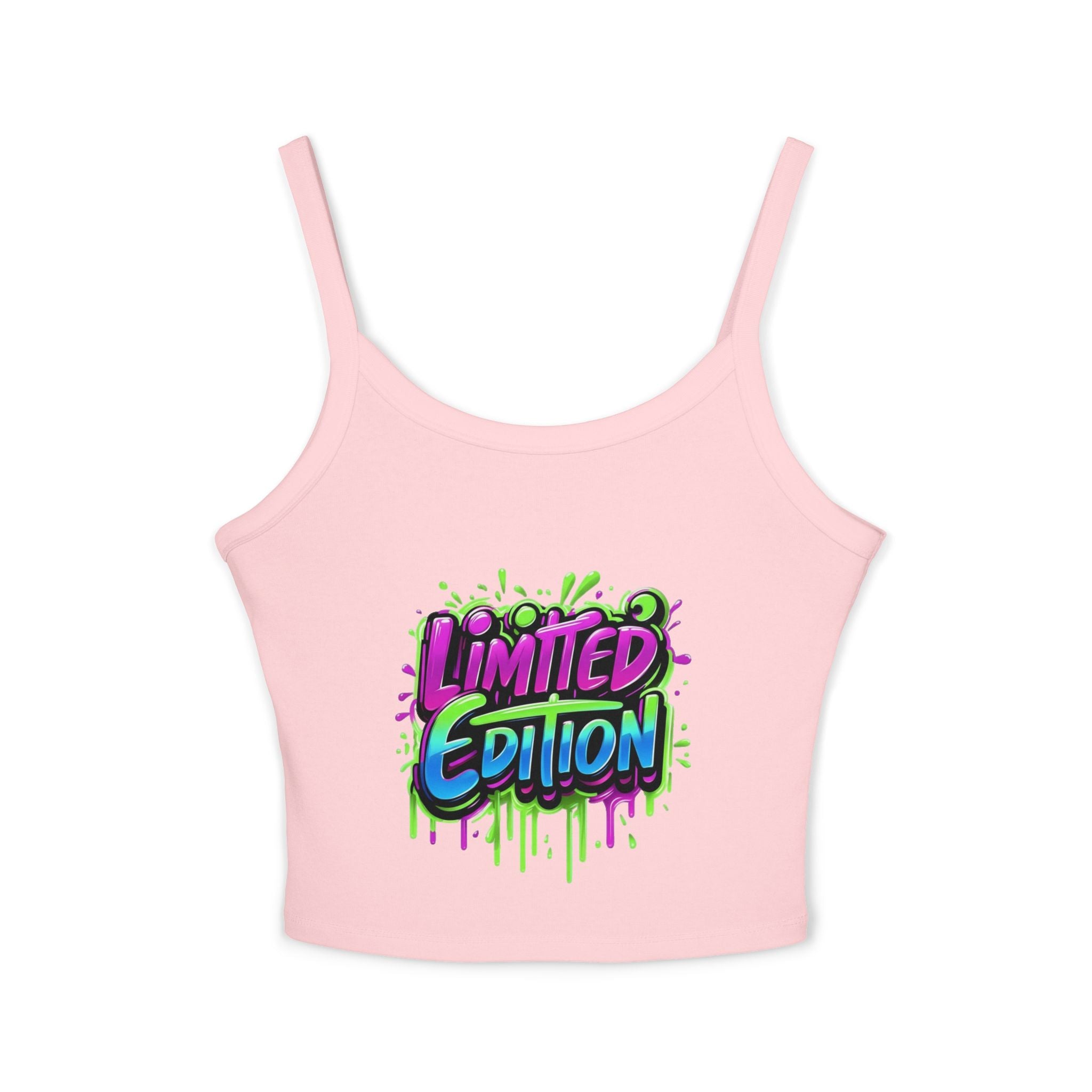 Limited Edition Crop Tank Top — Women's Spaghetti Strap Graphic