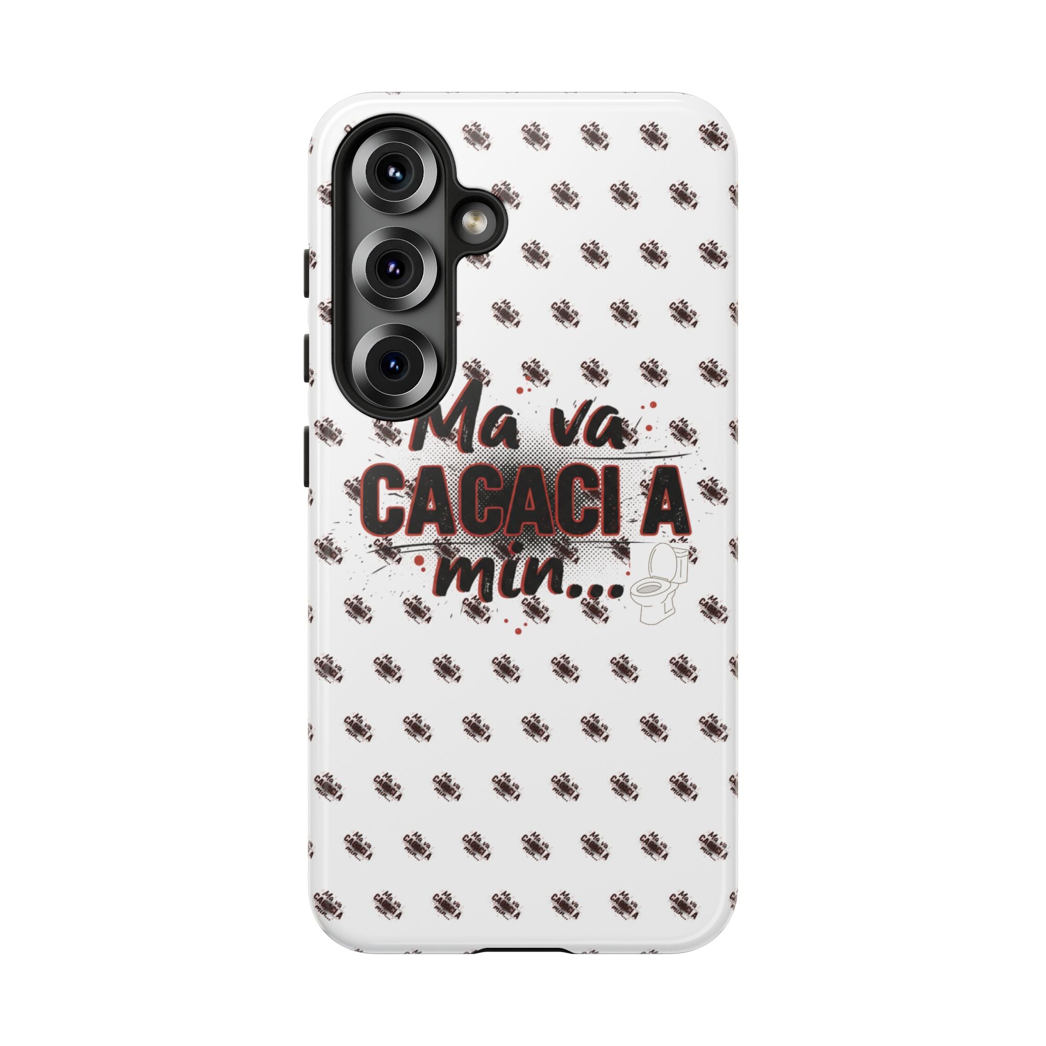 Tough Case — “Ma va cacaci a min...” Italian Phrase Phone Case with Pattern