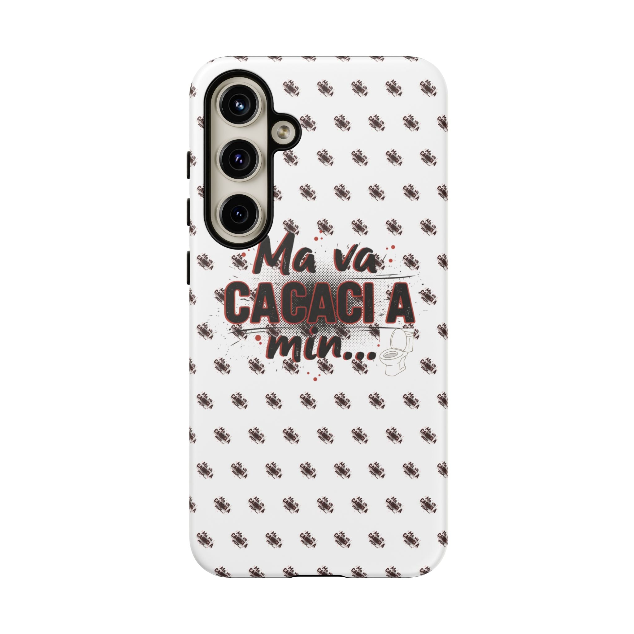 Tough Case — “Ma va cacaci a min...” Italian Phrase Phone Case with Pattern