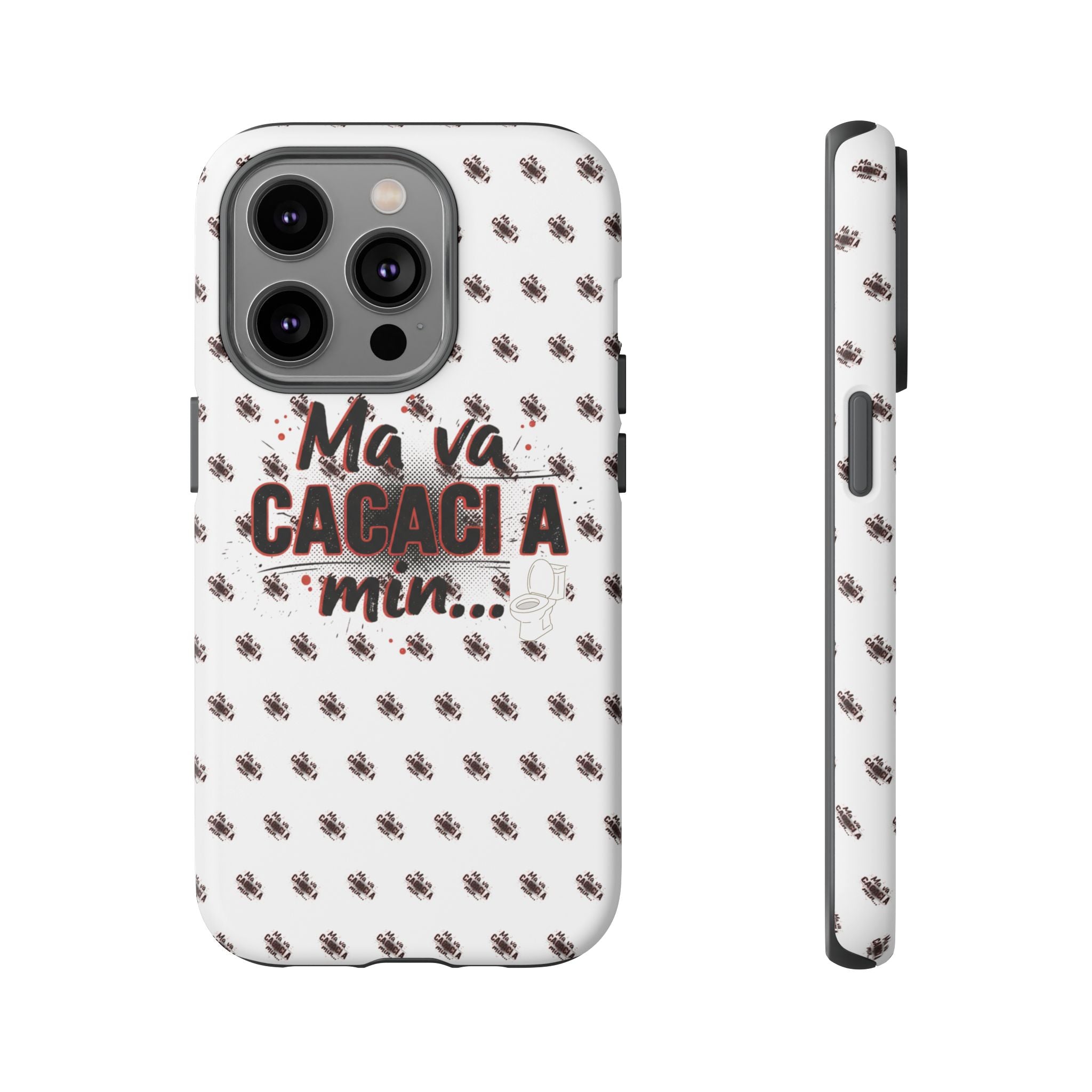 Tough Case — “Ma va cacaci a min...” Italian Phrase Phone Case with Pattern