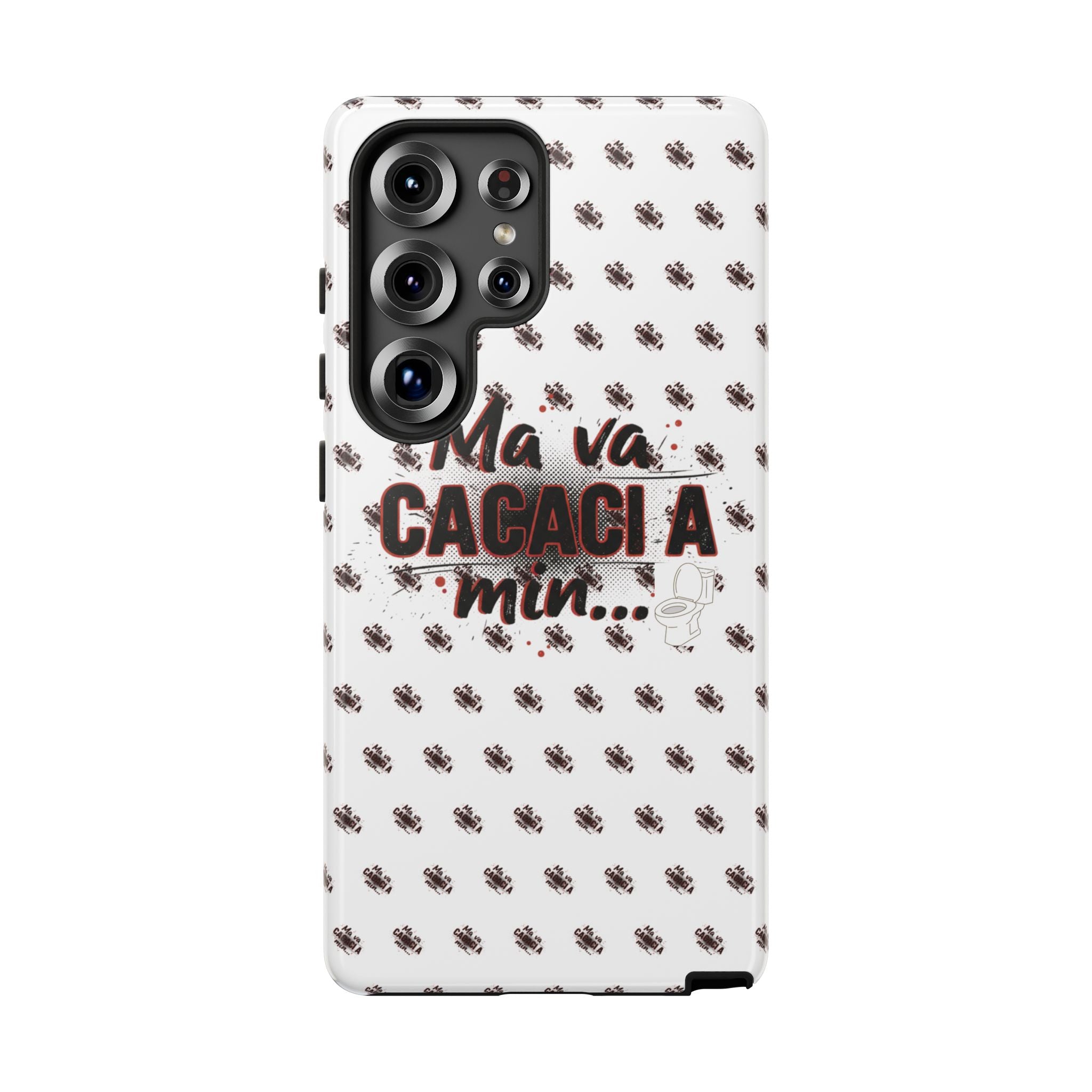 Tough Case — “Ma va cacaci a min...” Italian Phrase Phone Case with Pattern