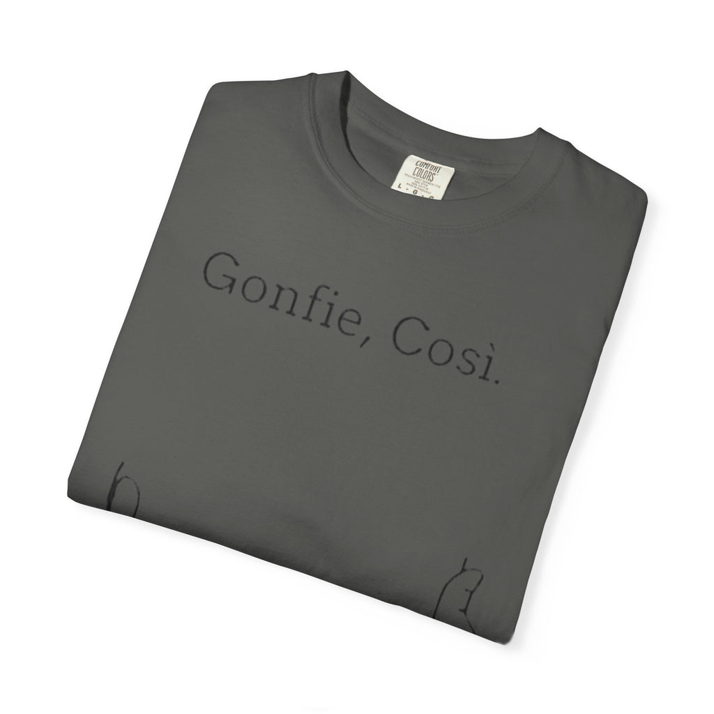 Gonfie, Cosi. Graphic T-Shirt — Minimal Cat Paw Line Art Tee