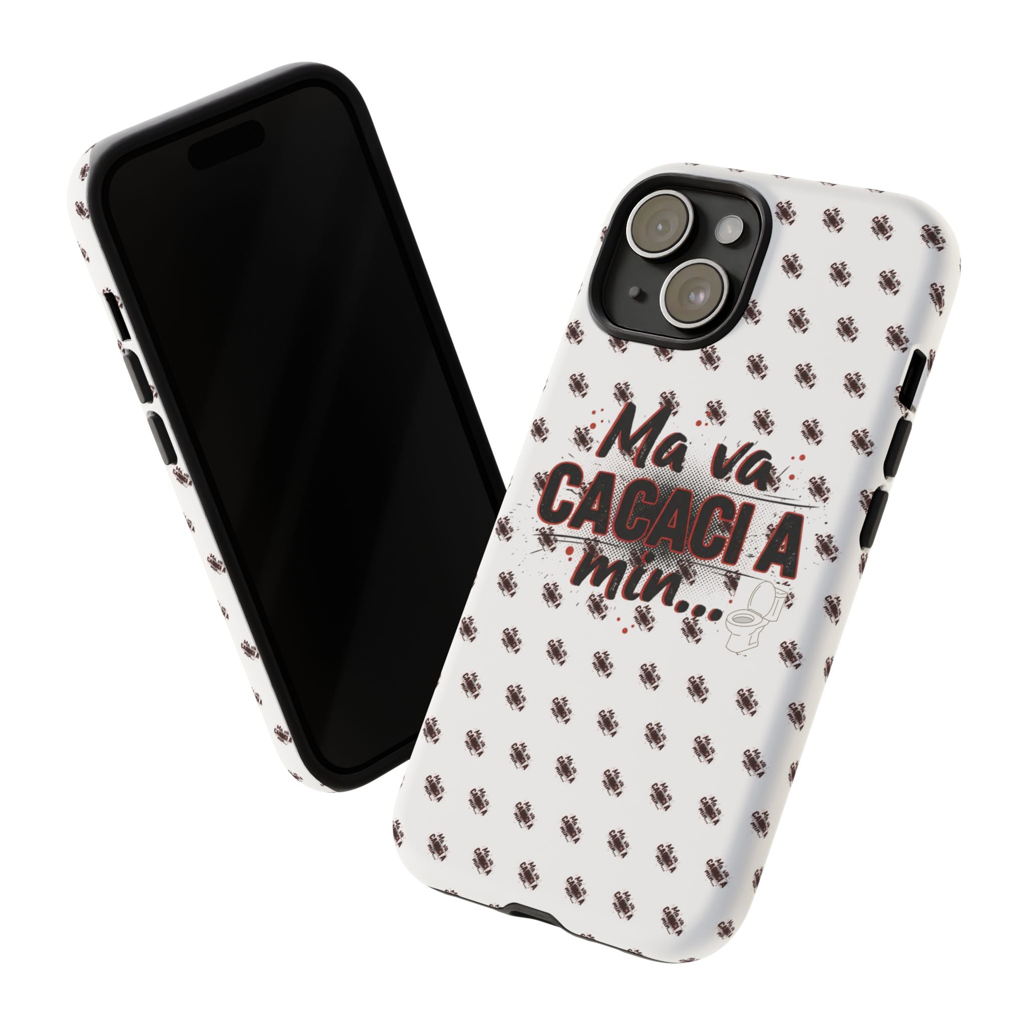 Tough Case — “Ma va cacaci a min...” Italian Phrase Phone Case with Pattern