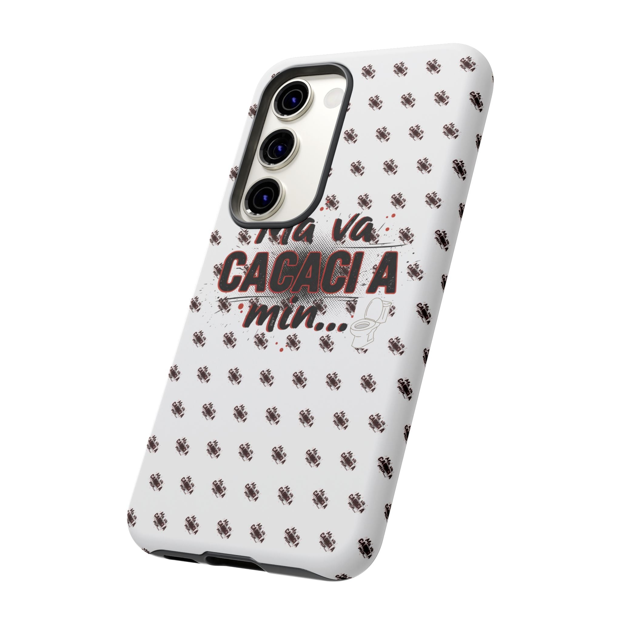 Tough Case — “Ma va cacaci a min...” Italian Phrase Phone Case with Pattern