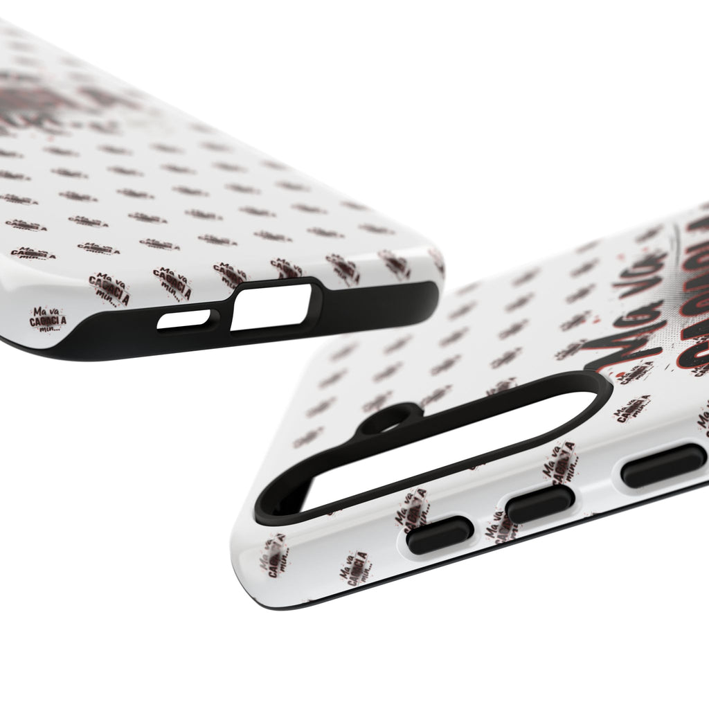 Tough Case — “Ma va cacaci a min...” Italian Phrase Phone Case with Pattern
