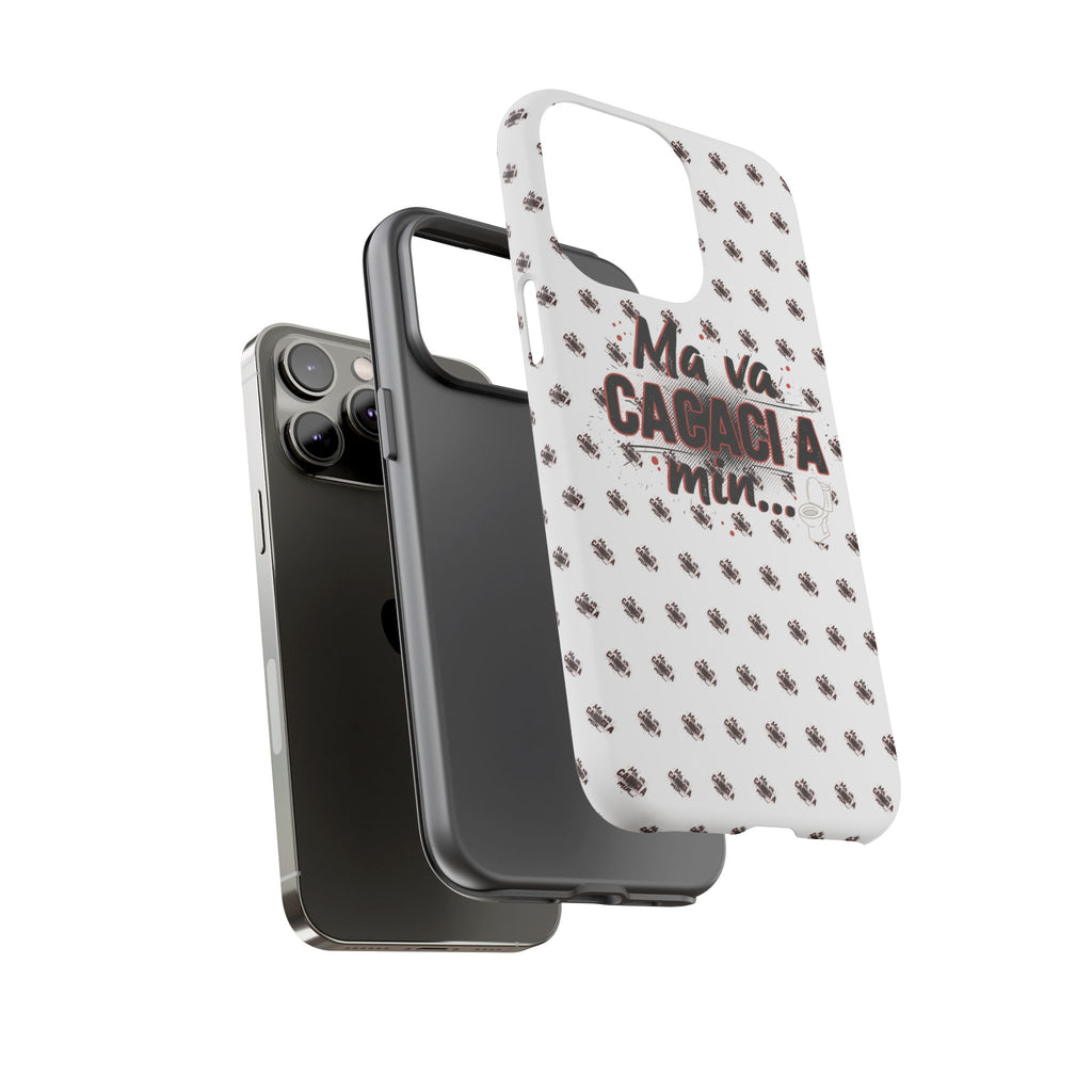 Tough Case — “Ma va cacaci a min...” Italian Phrase Phone Case with Pattern