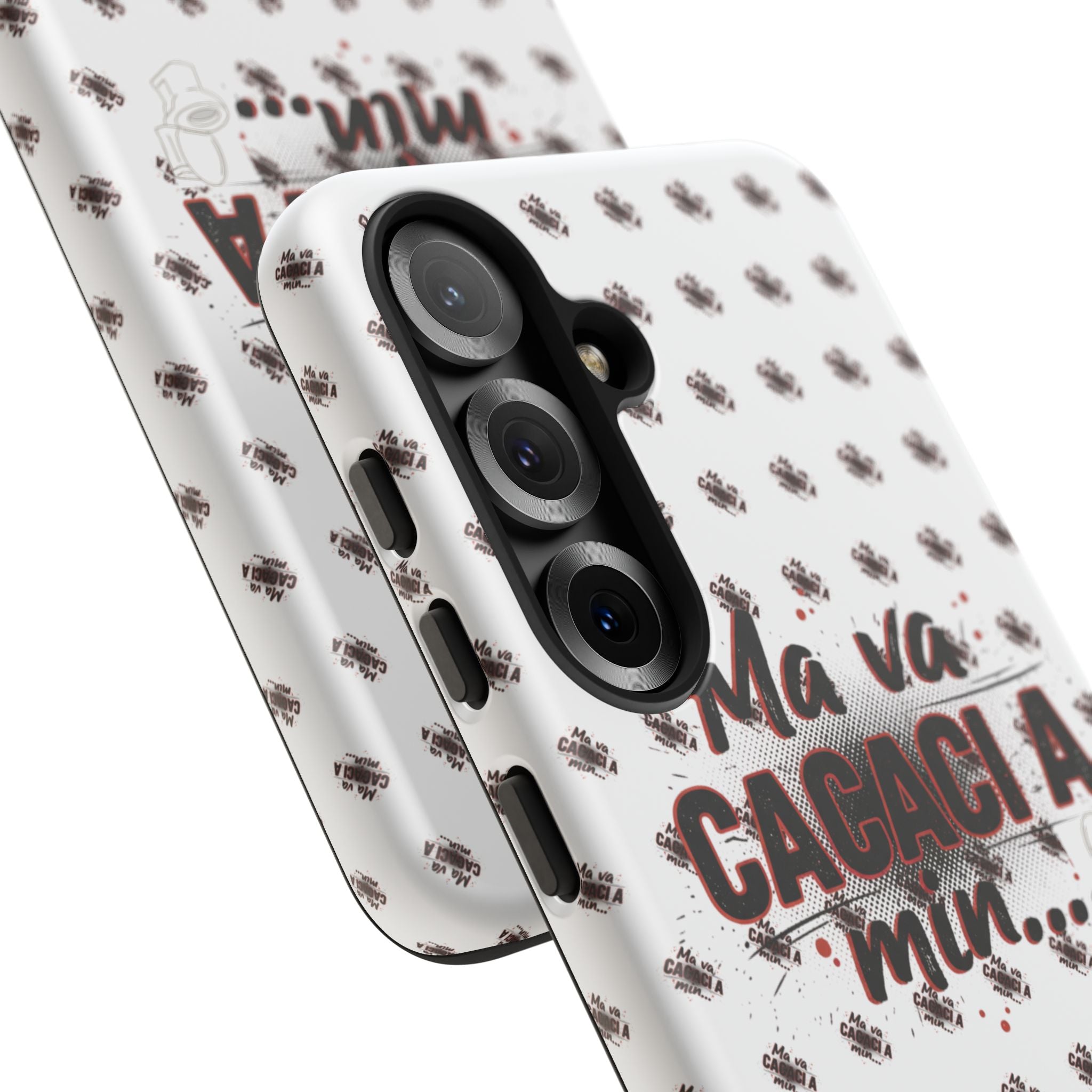 Tough Case — “Ma va cacaci a min...” Italian Phrase Phone Case with Pattern