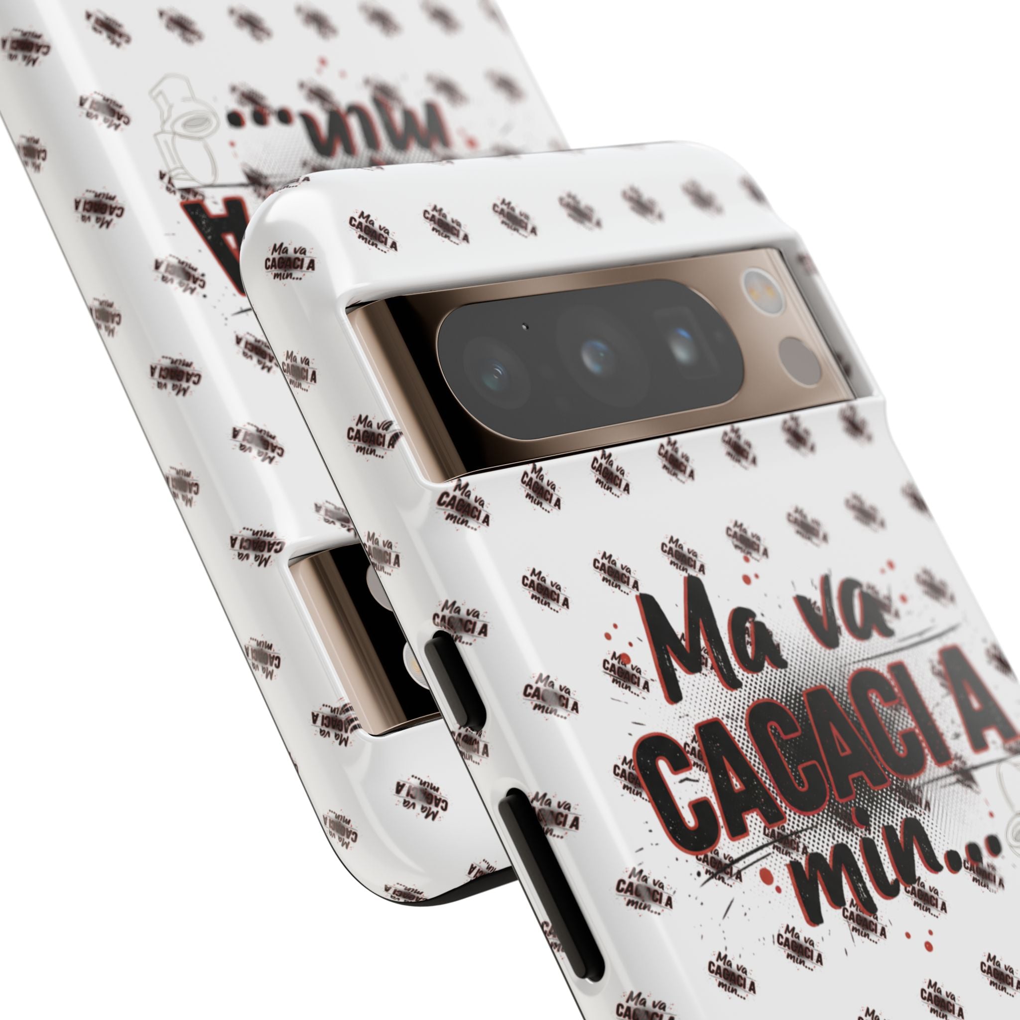 Tough Case — “Ma va cacaci a min...” Italian Phrase Phone Case with Pattern