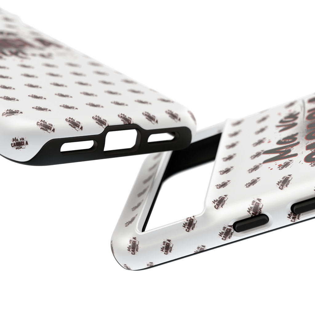 Tough Case — “Ma va cacaci a min...” Italian Phrase Phone Case with Pattern