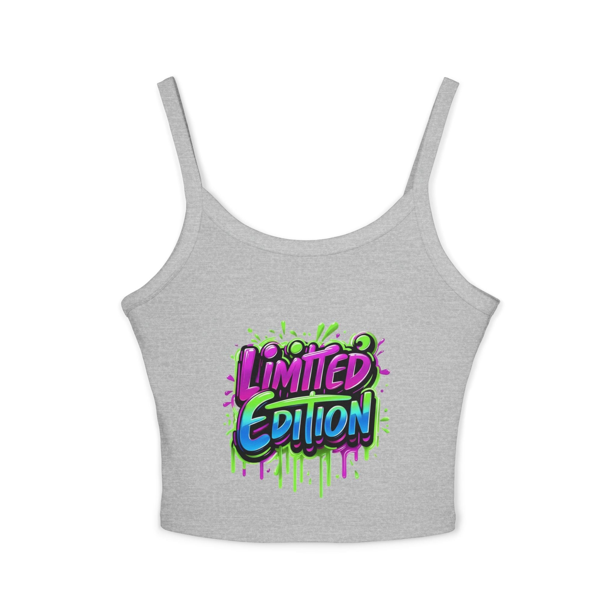 Limited Edition Crop Tank Top — Women's Spaghetti Strap Graphic