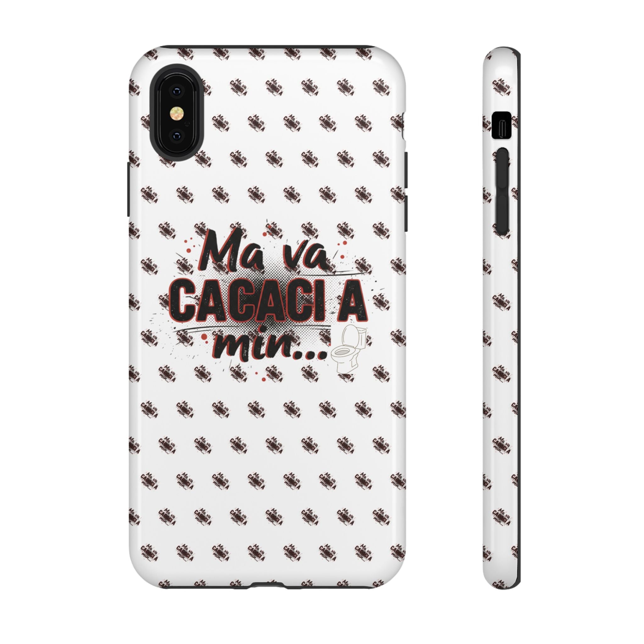 Tough Case — “Ma va cacaci a min...” Italian Phrase Phone Case with Pattern