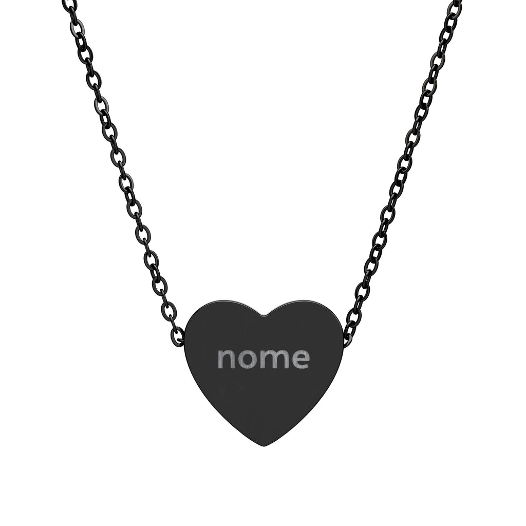 Engravable Heart Necklace — Personalized Name Pendant Necklace